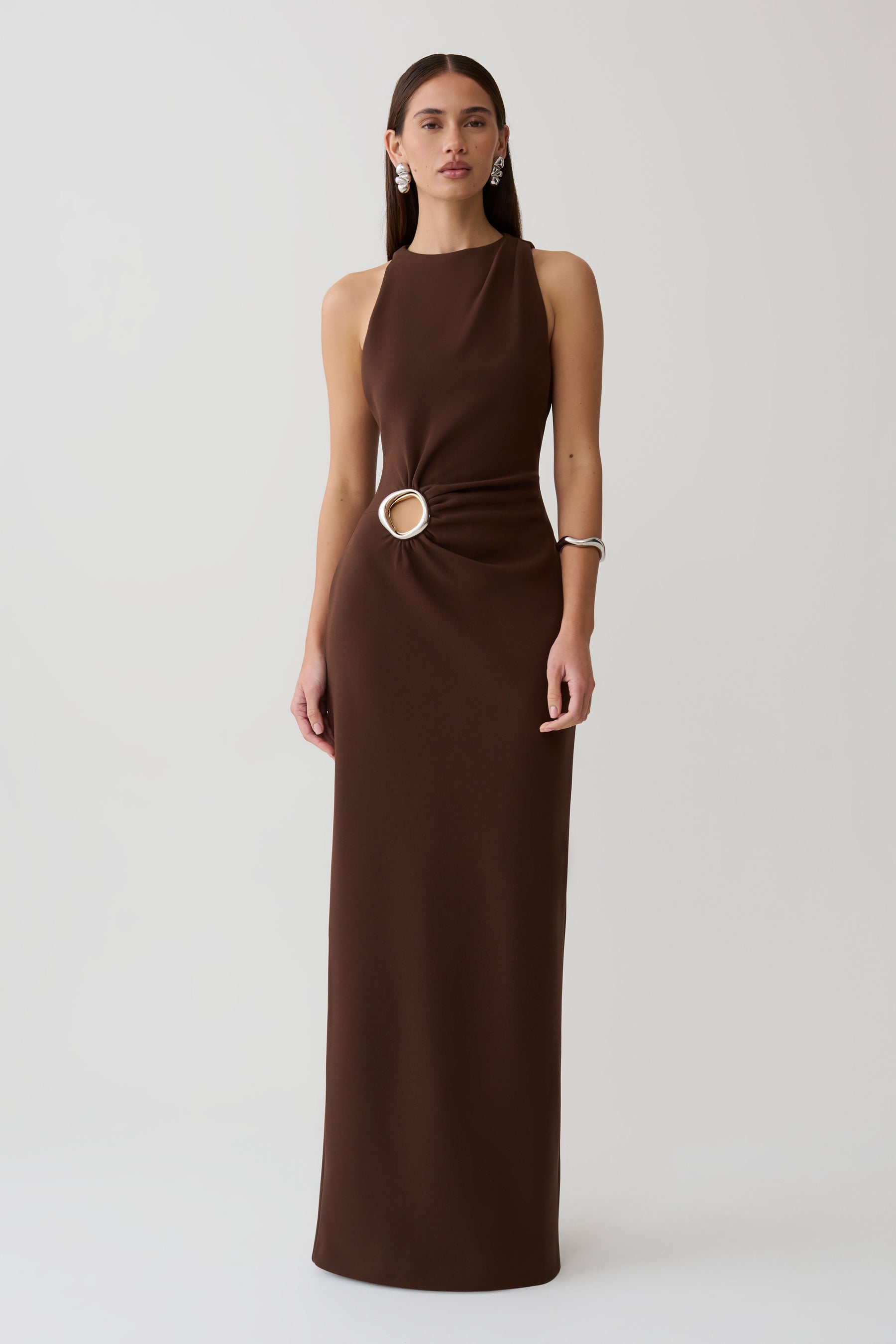 Maylin Hardware Maxi Dress - Dark Chocolate