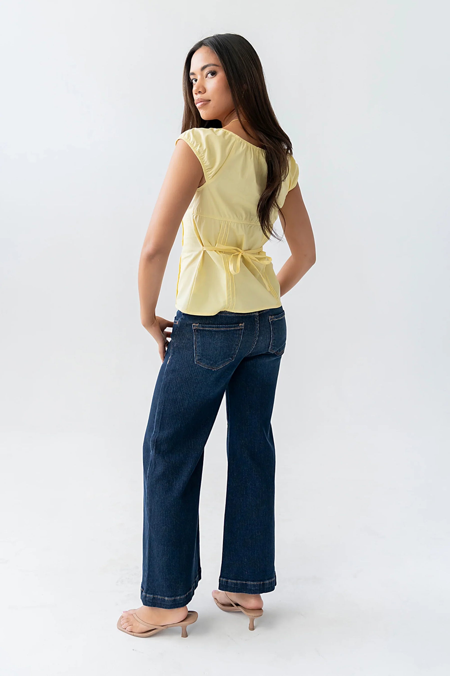 Paloma Pleated Blouse in Yellow