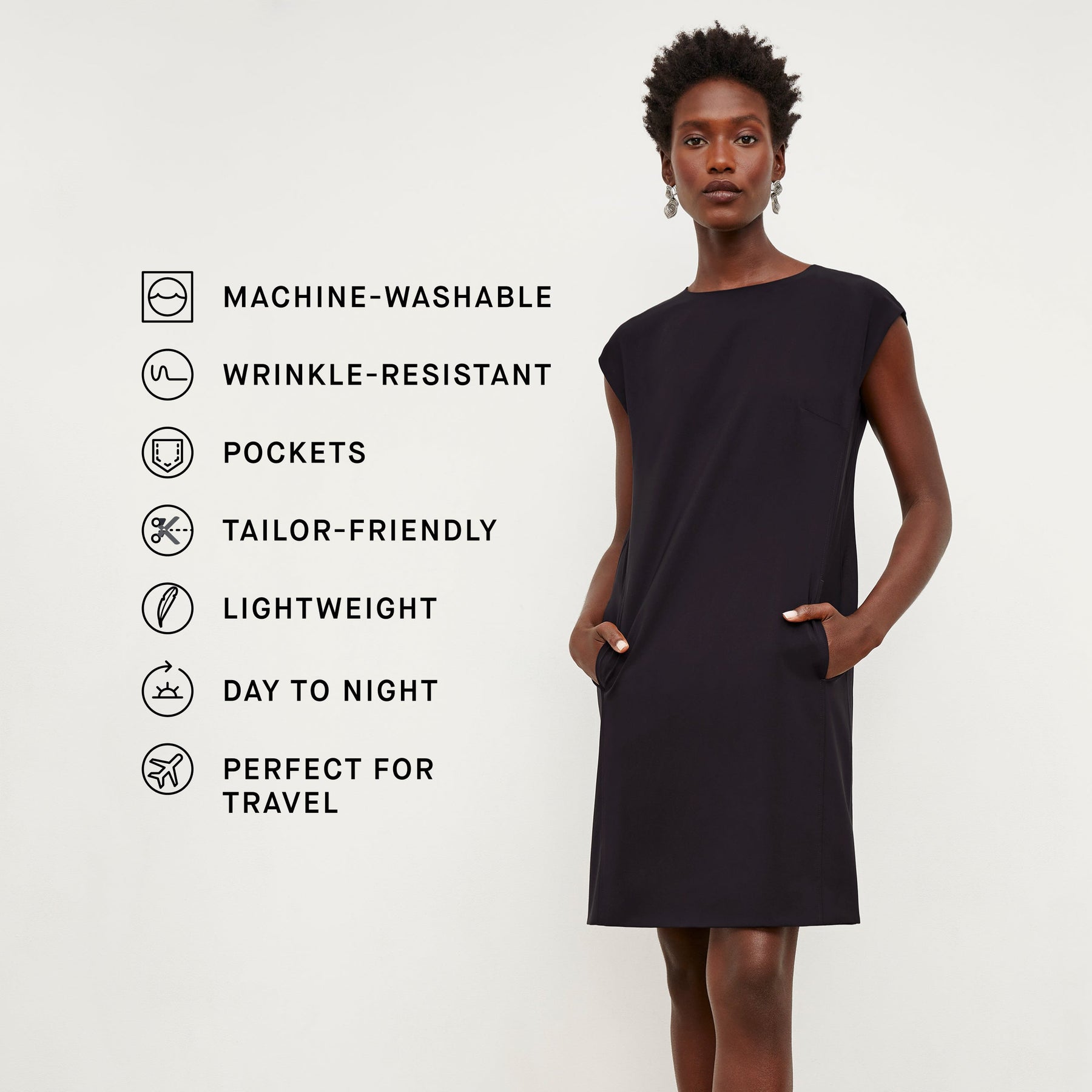 Maaza Travel Dress - OrigamiTech :: Black