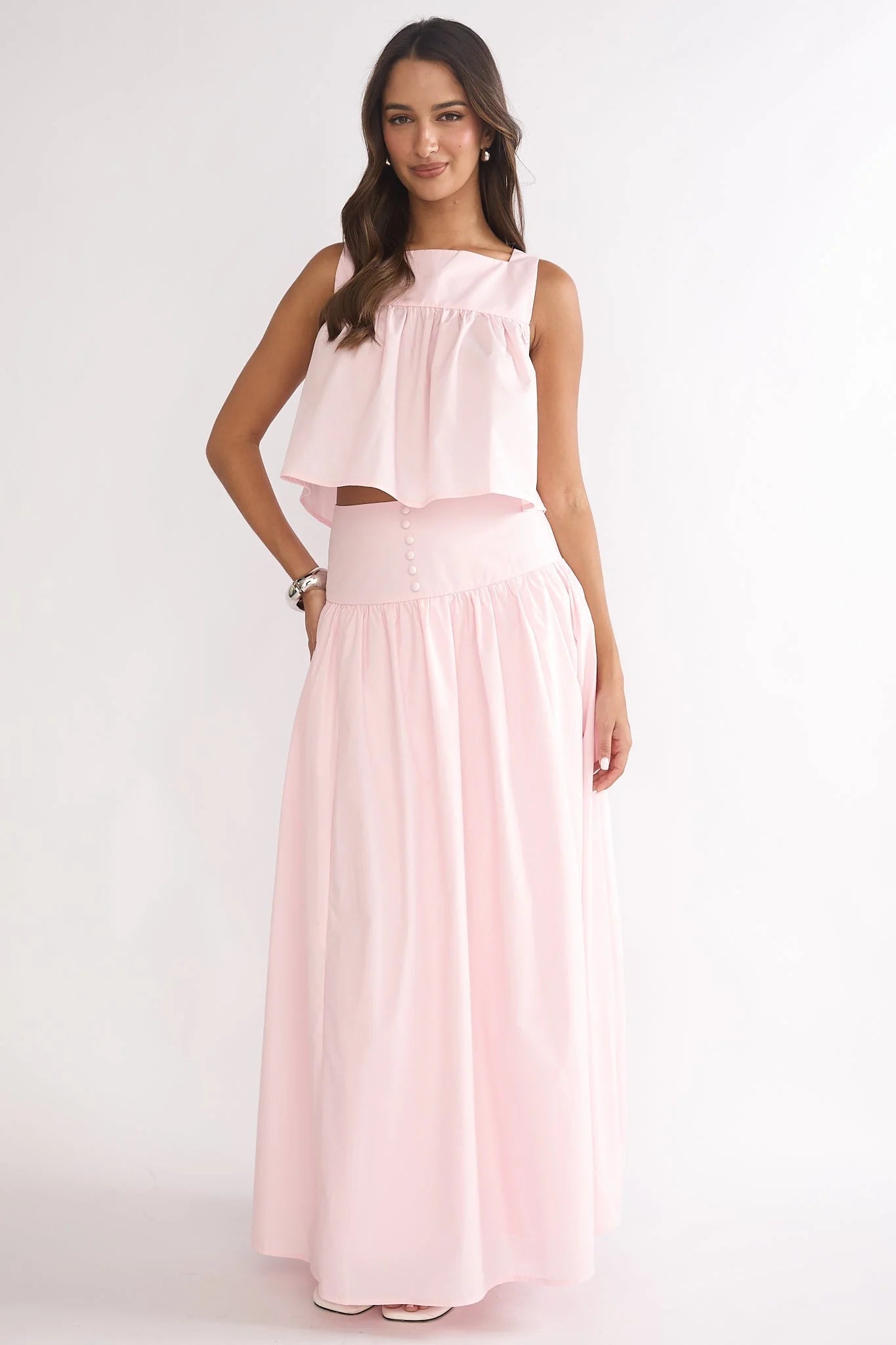 Starlina Wide Waistband Maxi Skirt Rosewater