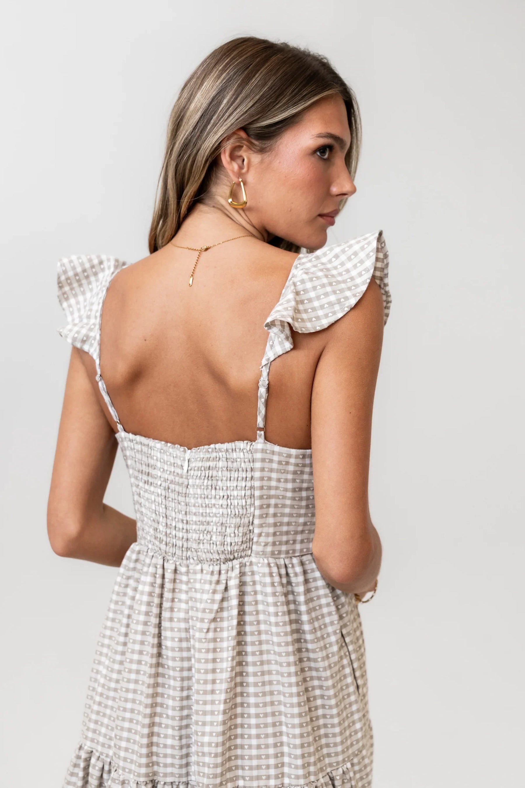 Salome Gingham Maxi Dress