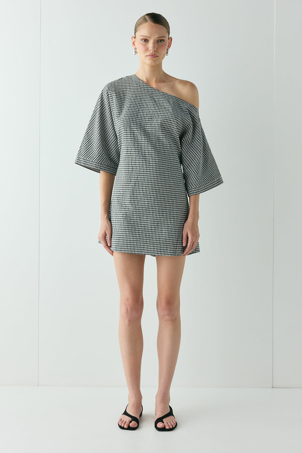 Mara Mini Dress Black Check