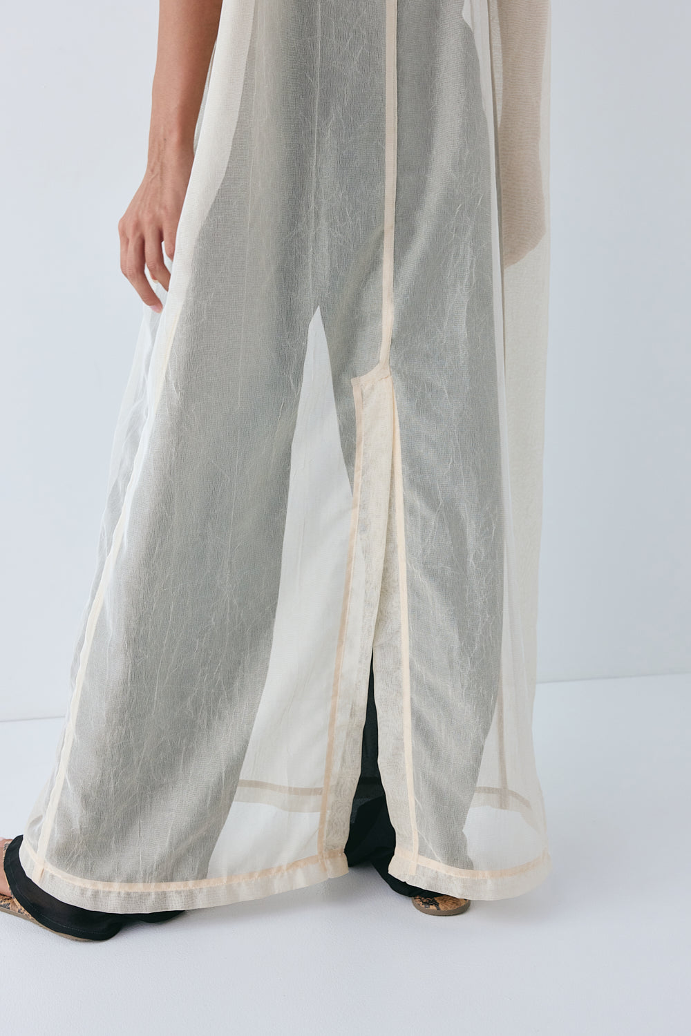 Nara Sheer Maxi Dress Ecru