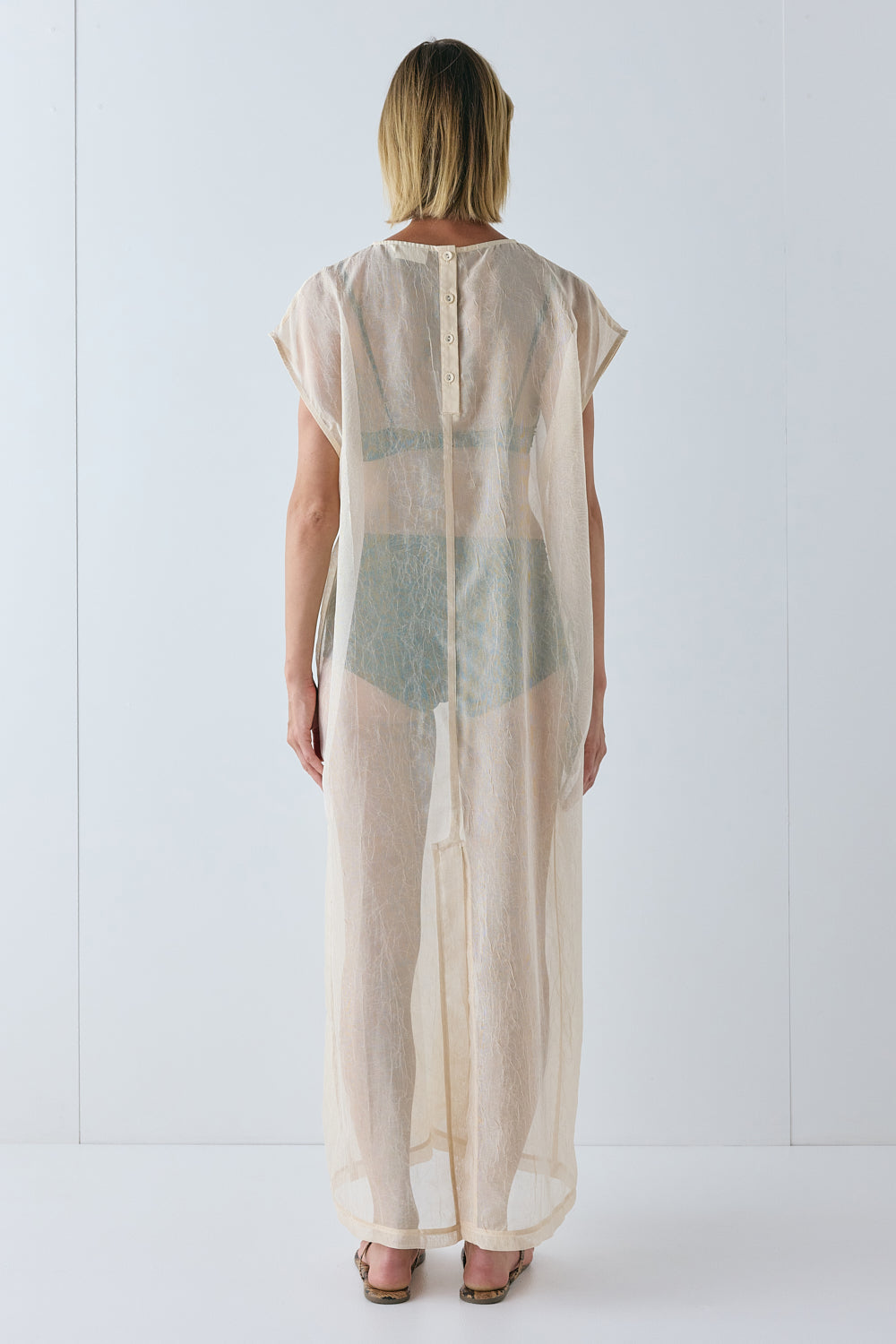 Nara Sheer Maxi Dress Ecru