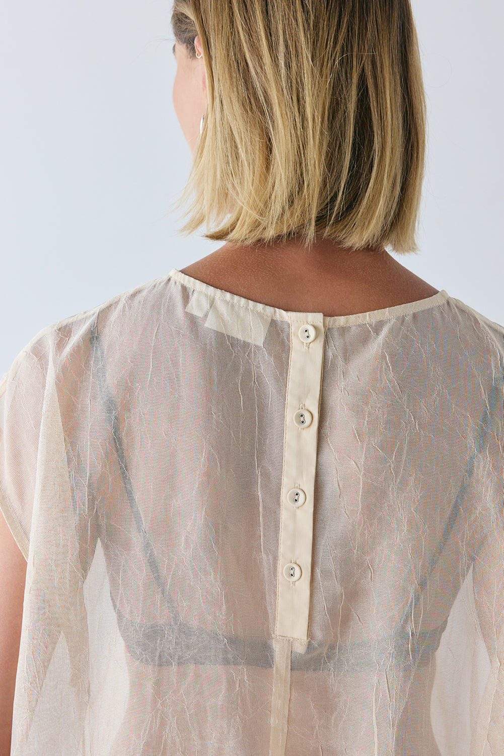Nara Sheer Maxi Dress Ecru