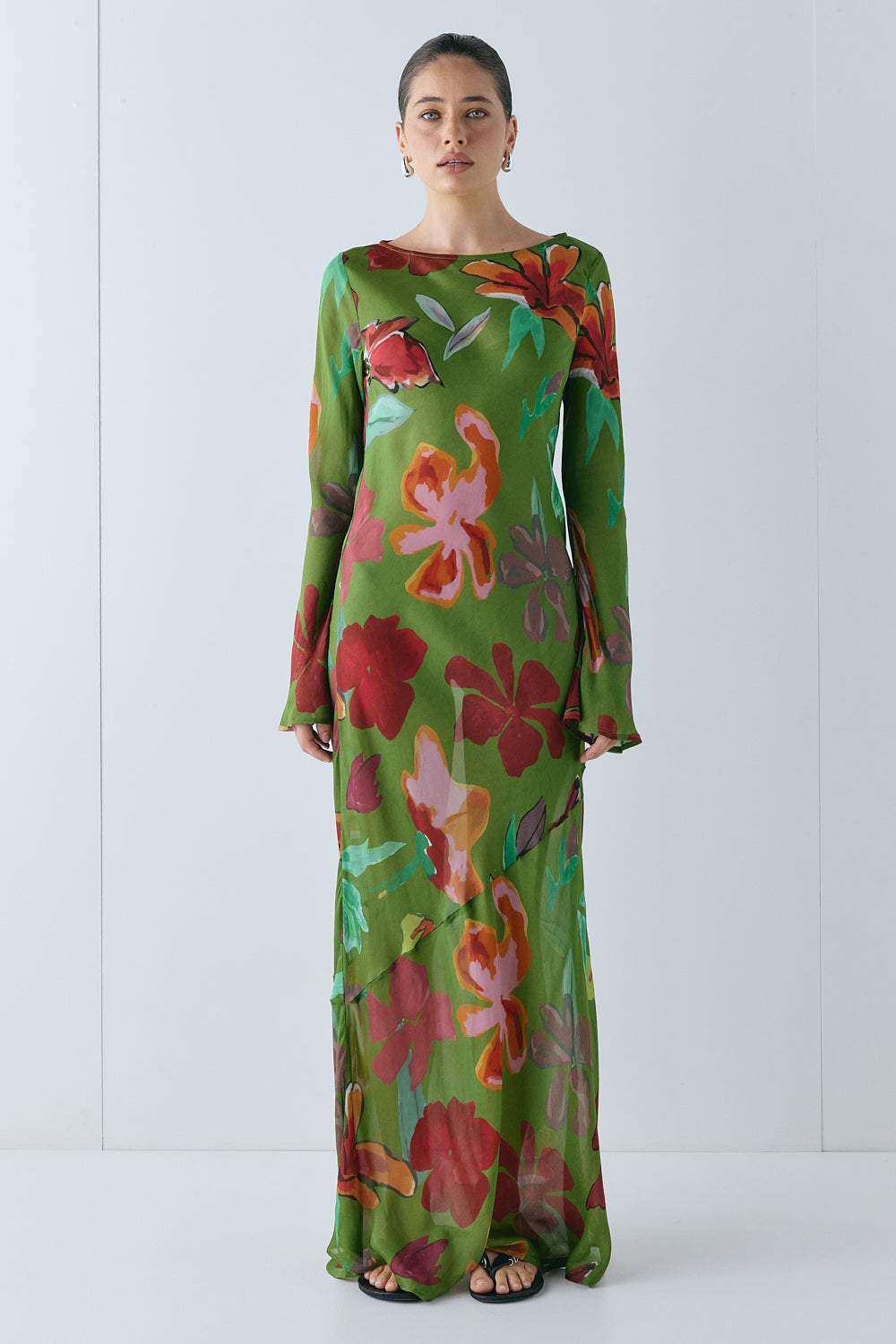 Luka Sheer Maxi Dress Poppy