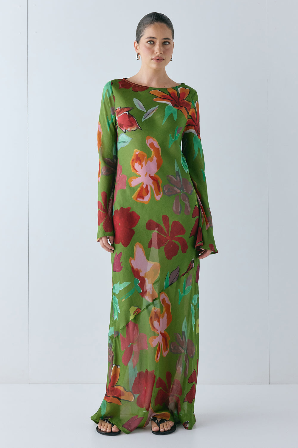 Luka Sheer Maxi Dress Poppy