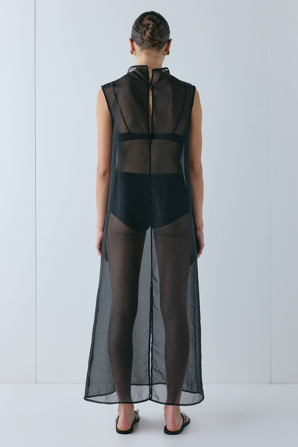 Serena Sheer Maxi Dress Black