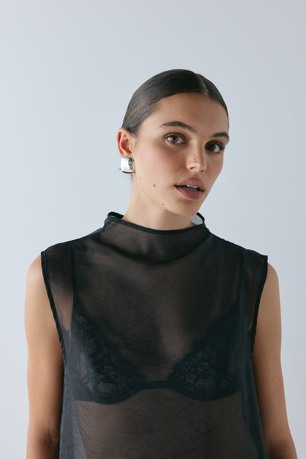 Serena Sheer Maxi Dress Black