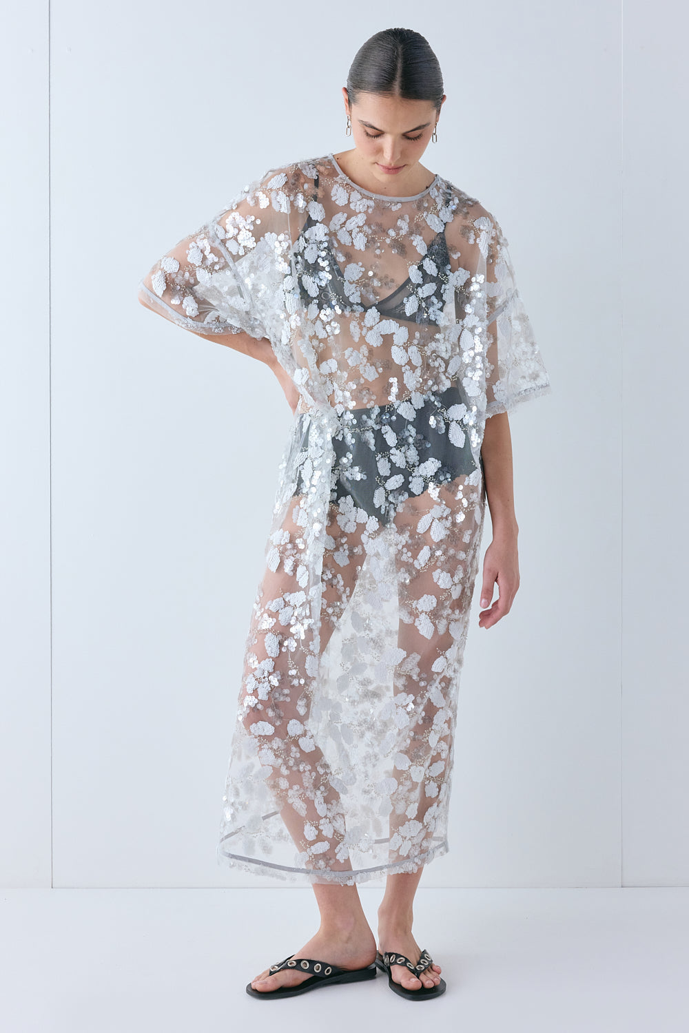 Ivette Sequin Midi Dress Ivy