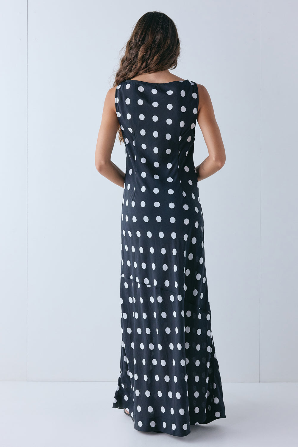 Imogen Maxi Dress Black Polka Dot
