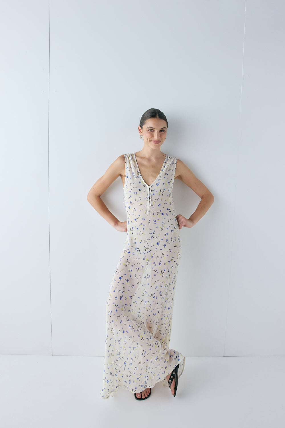 Luci Sheer Maxi Dress Millefleur