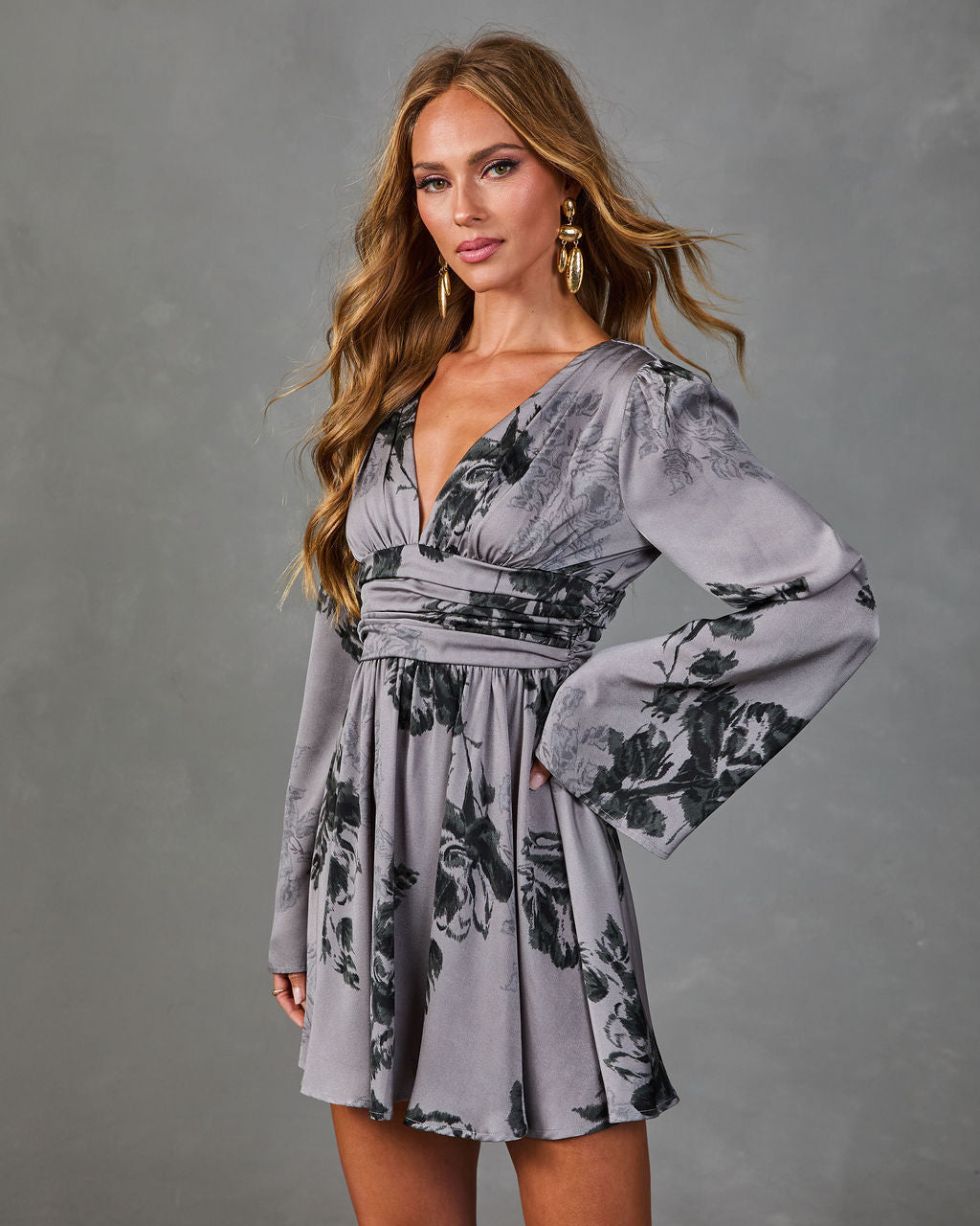 English Garden Floral Mini Dress