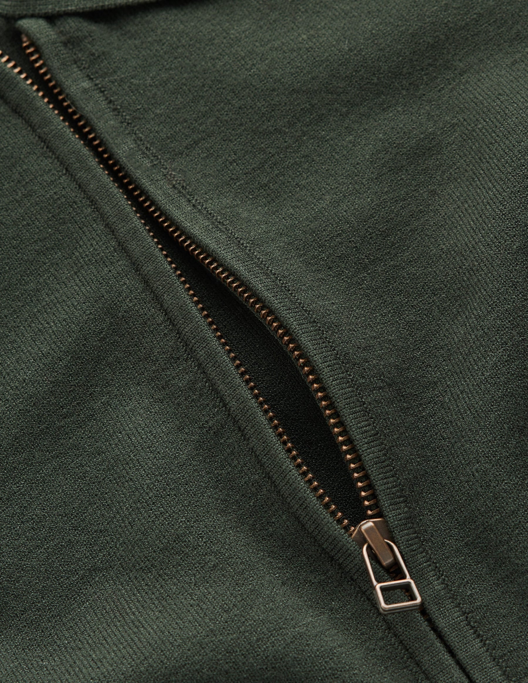 Fiona Zip Front Knitted Dress-Hunter Green