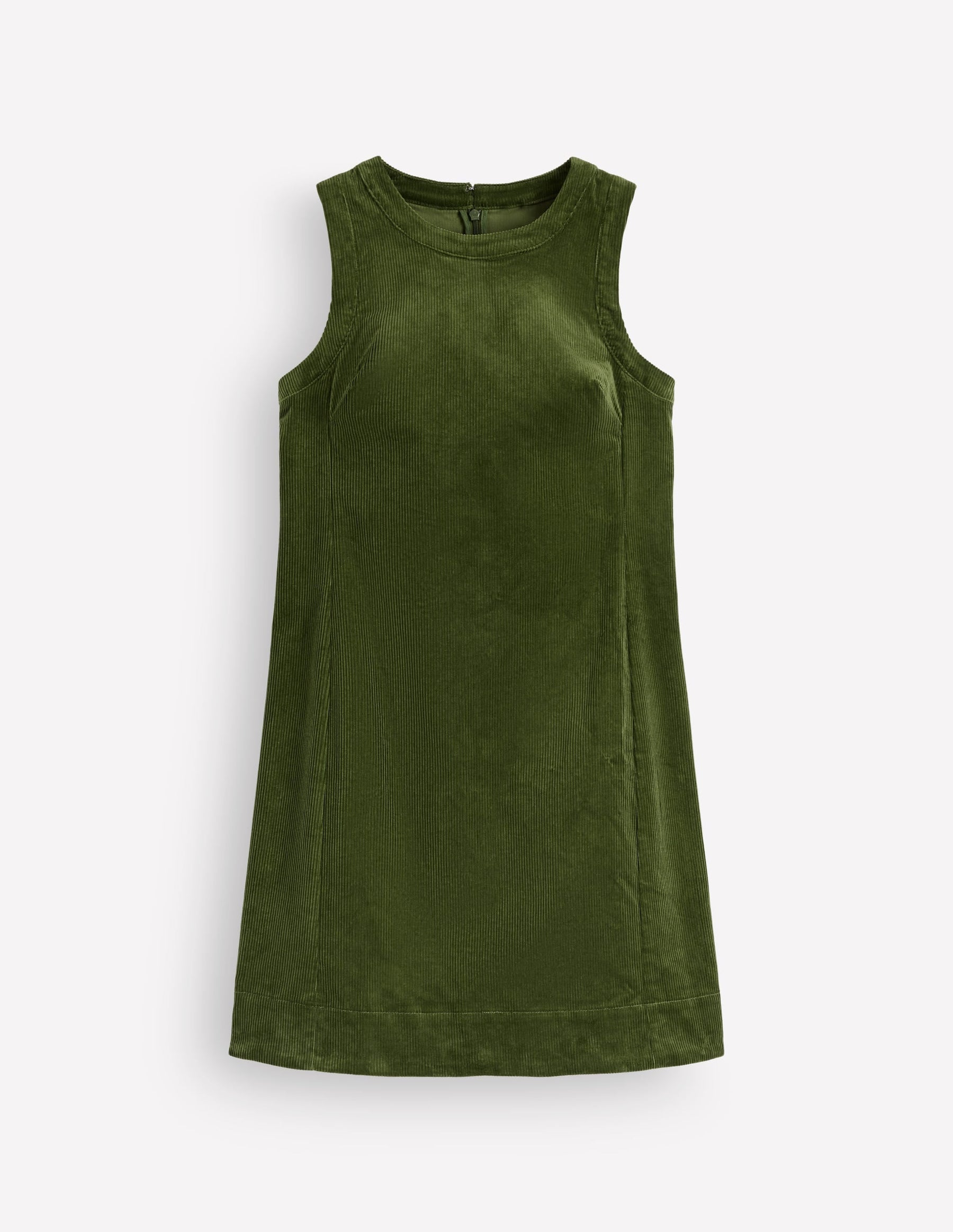 Lou Cord Shift Dress-Forest Green