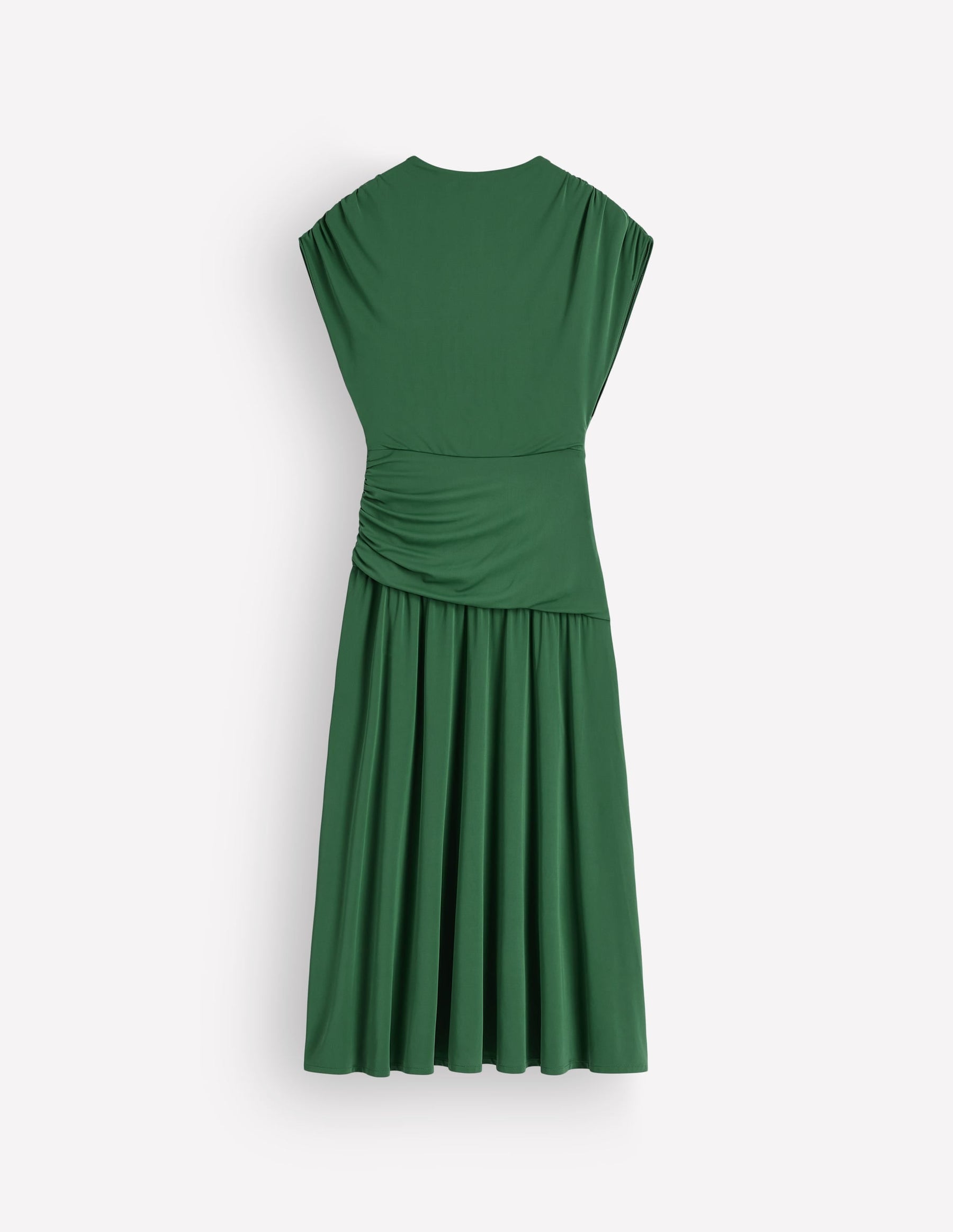 Drape Jersey Crepe Maxi Dress-Hunter Green