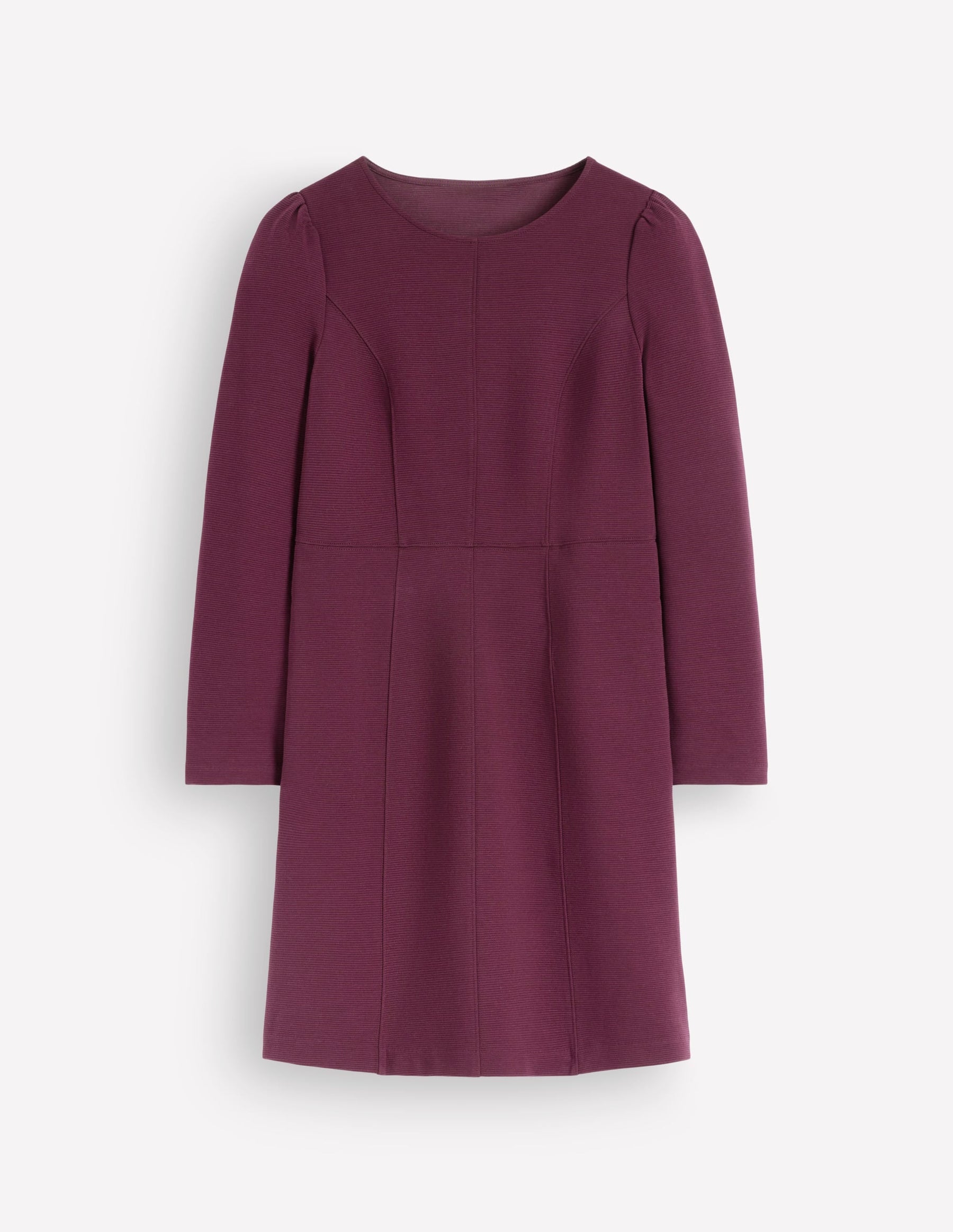 Marla Seamed Ottoman Dress-Dark Cherry