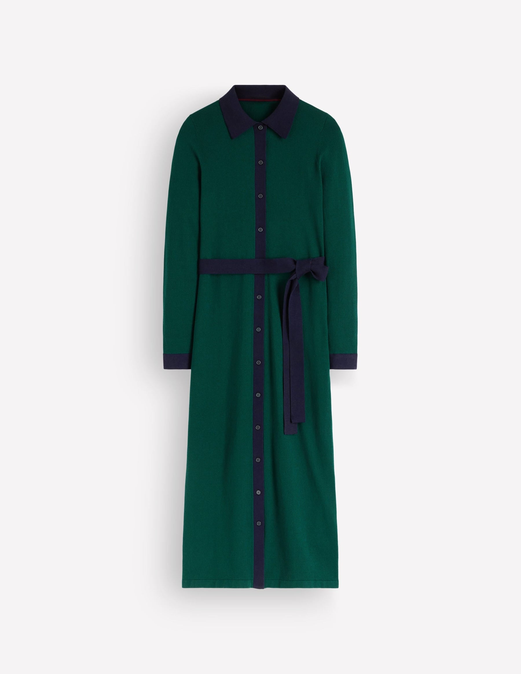 Jessica Knitted Shirt Dress-Malachite Green, Evening Blue