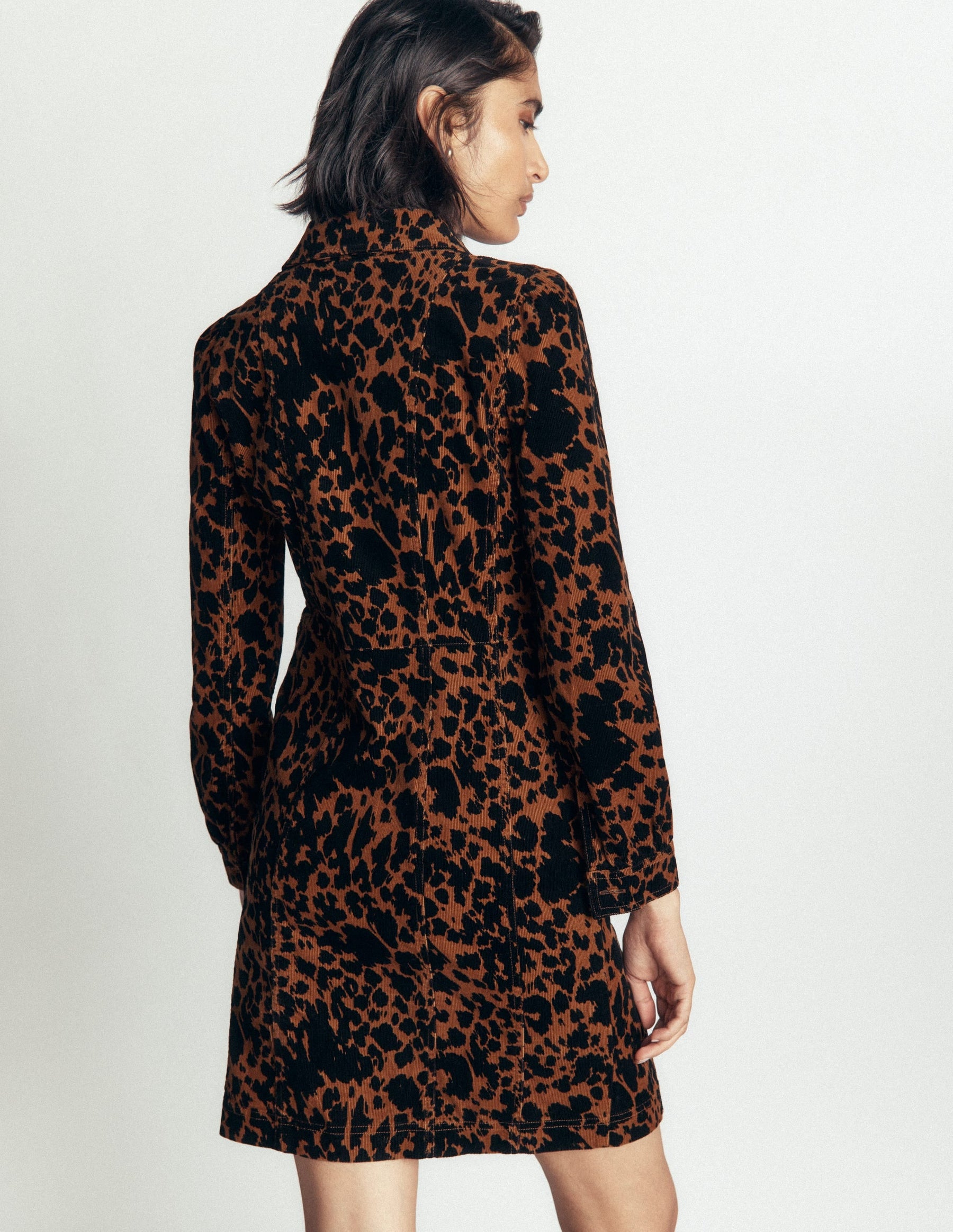 Rhoda Cord Short Dress-Ginger, Cow Fields