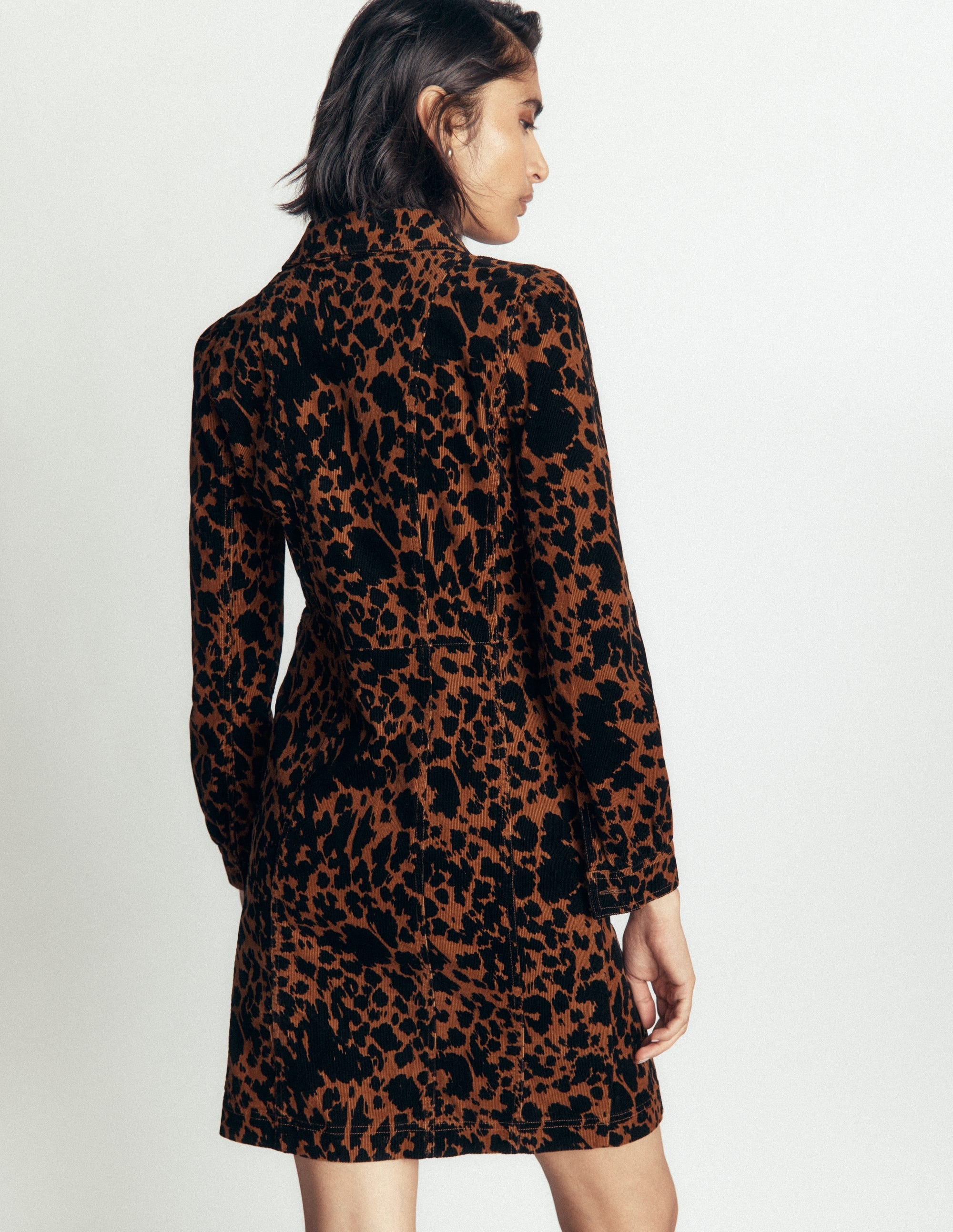 Rhoda Cord Short Dress-Ginger, Cow Fields
