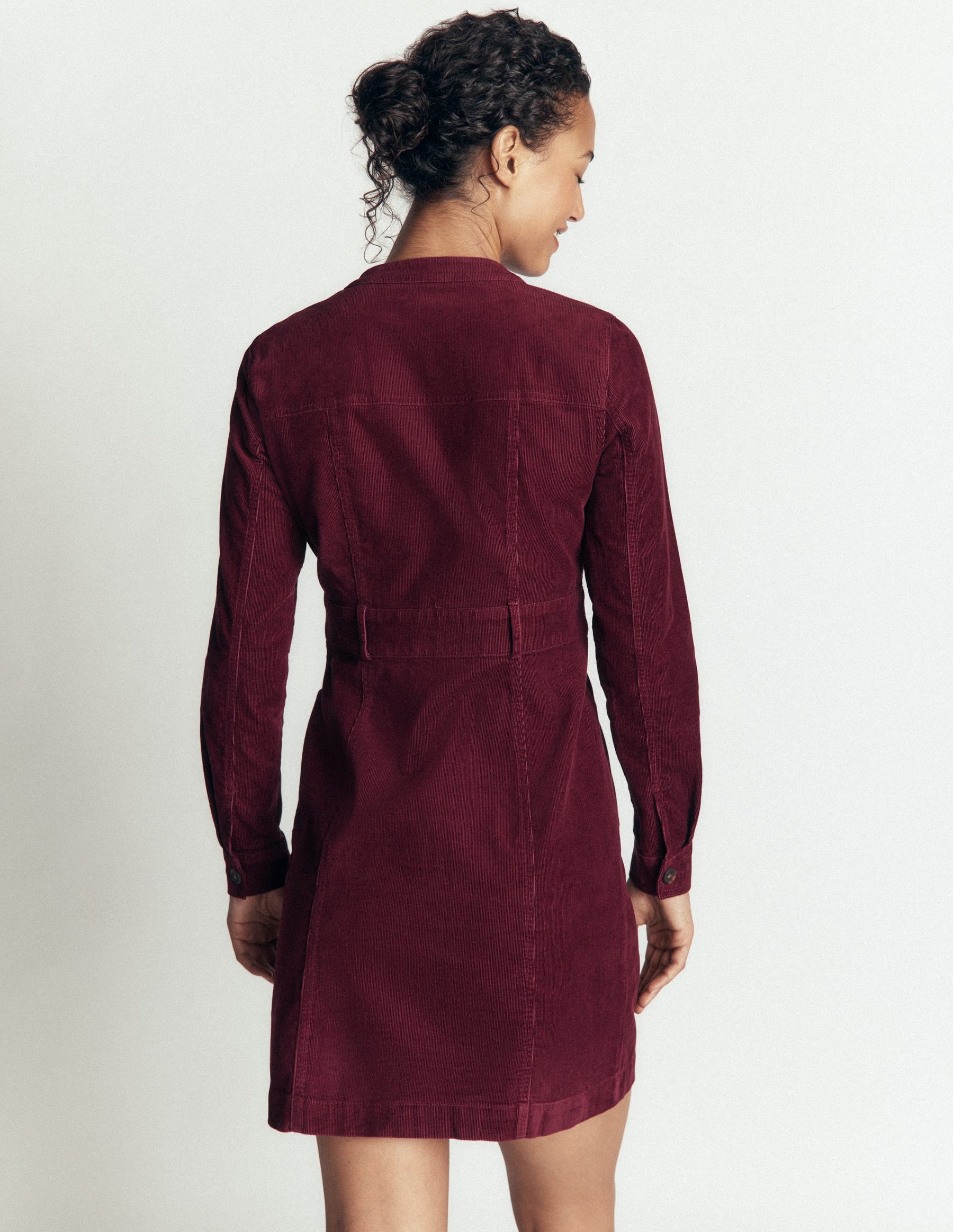 Zara Cord Short Dress-Deep Wisteria