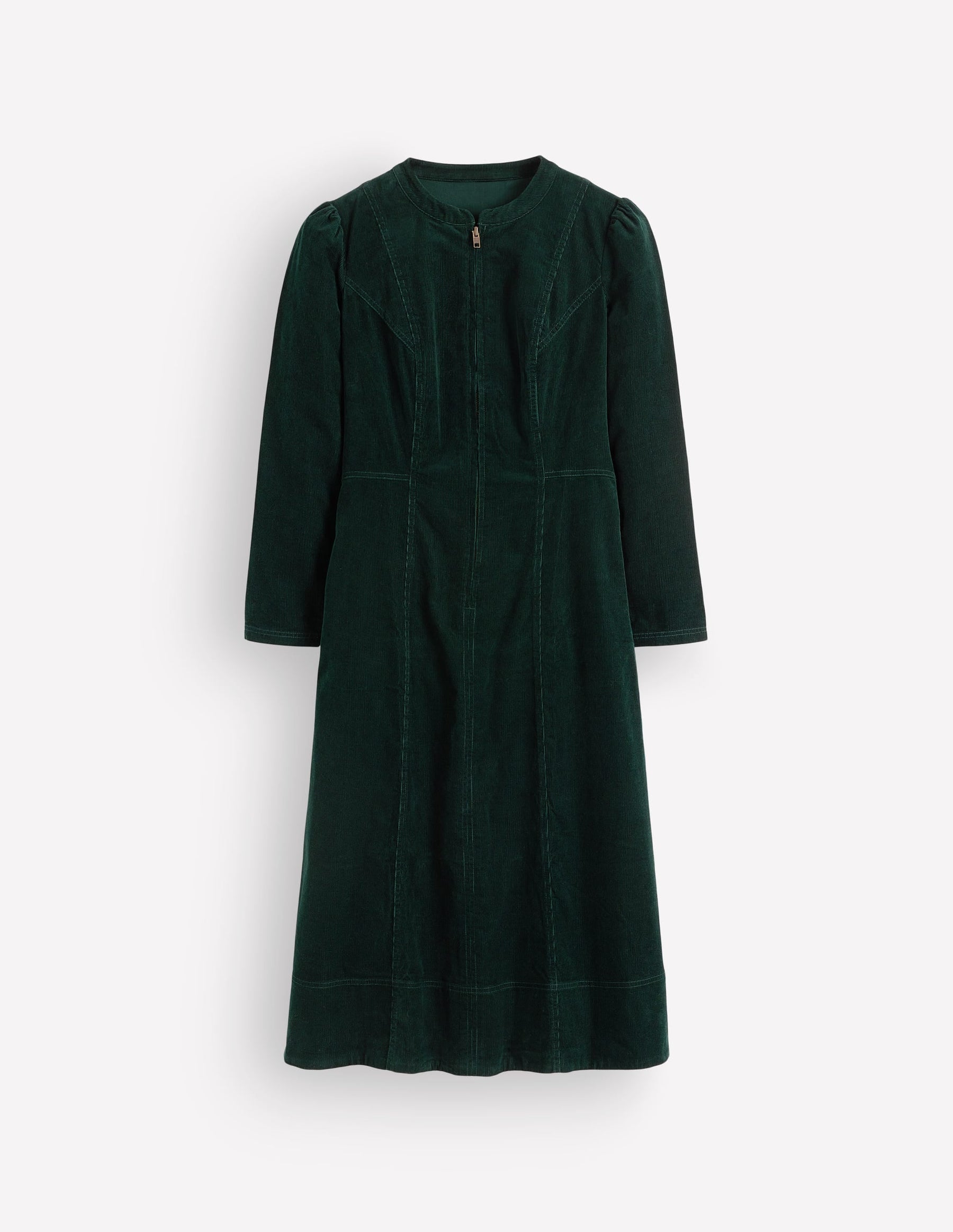 Una Cord Midi Dress-Midnight Emerald
