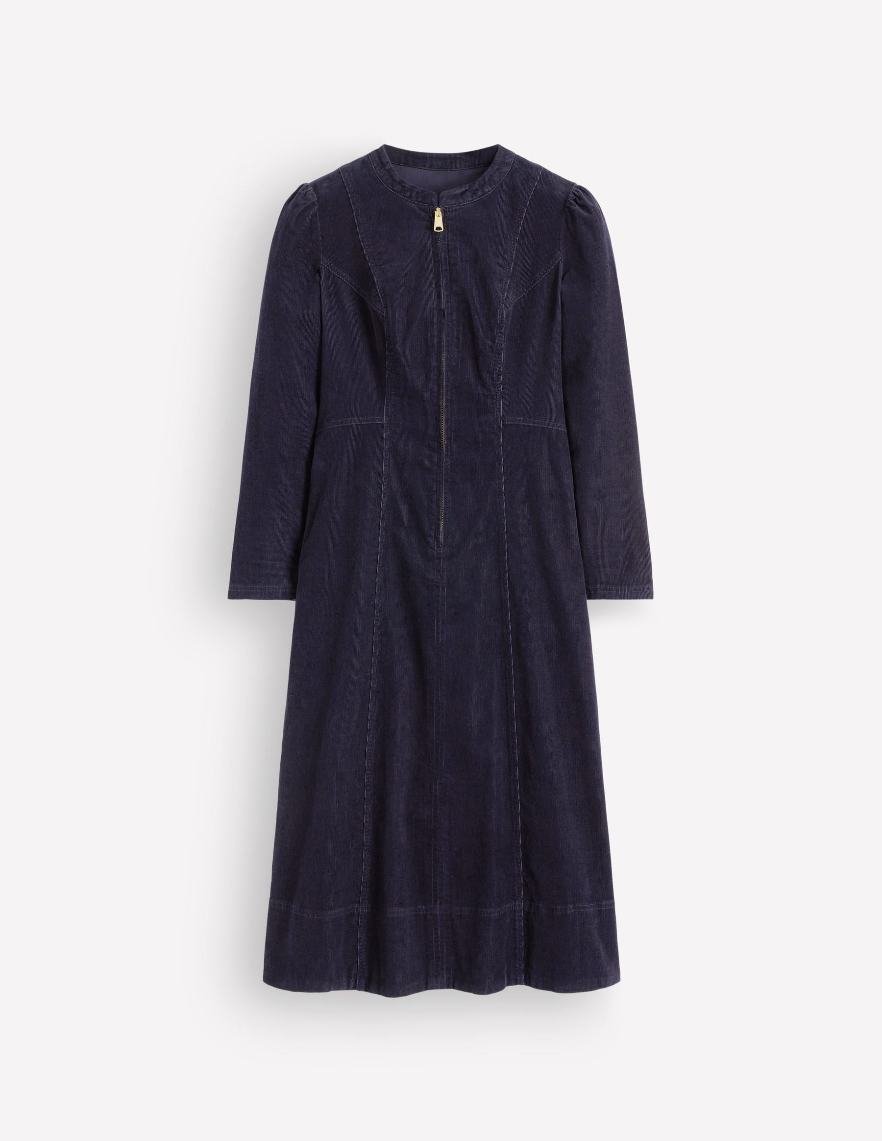 Una Cord Midi Dress-Navy