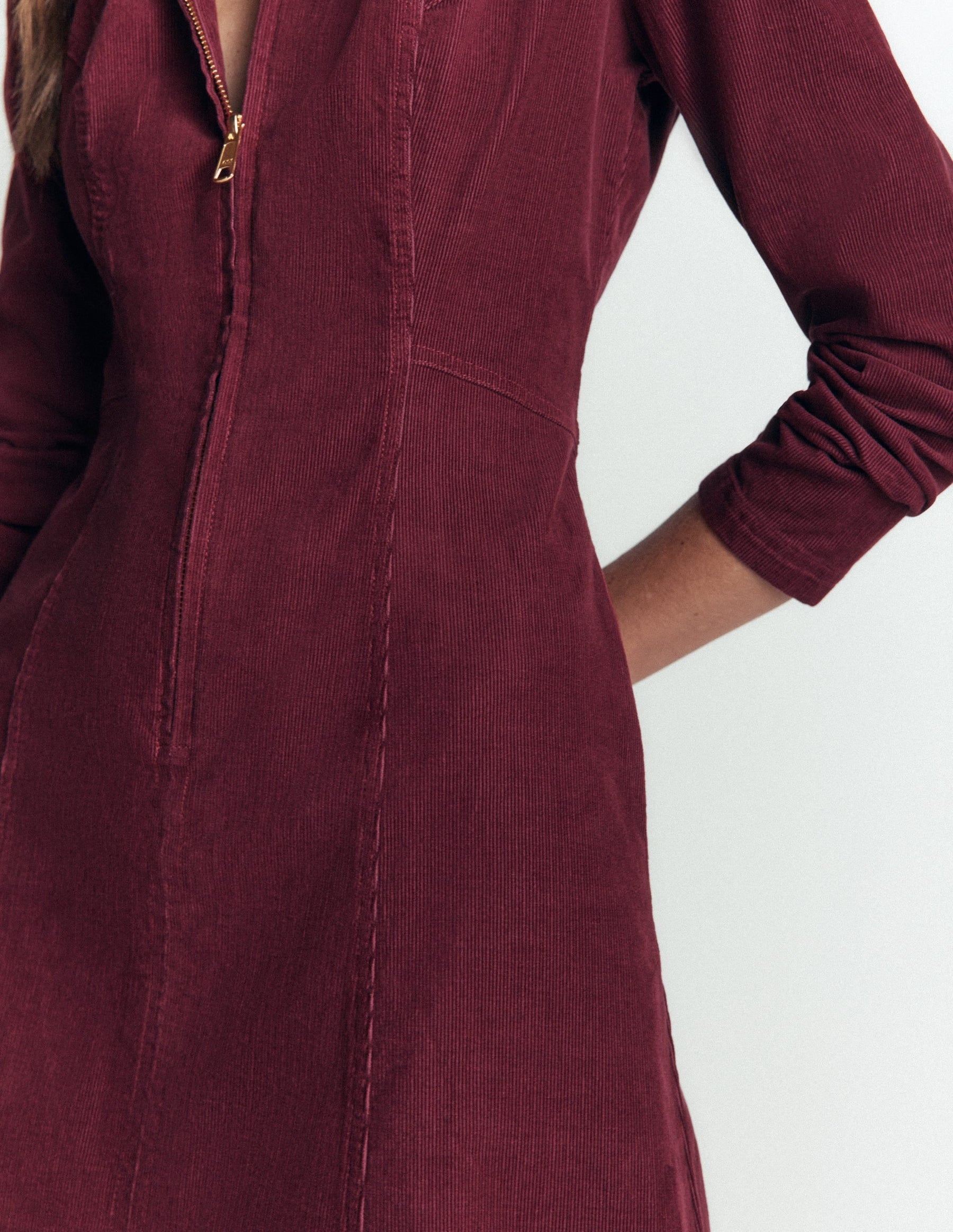 Una Cord Midi Dress-Purple Potion