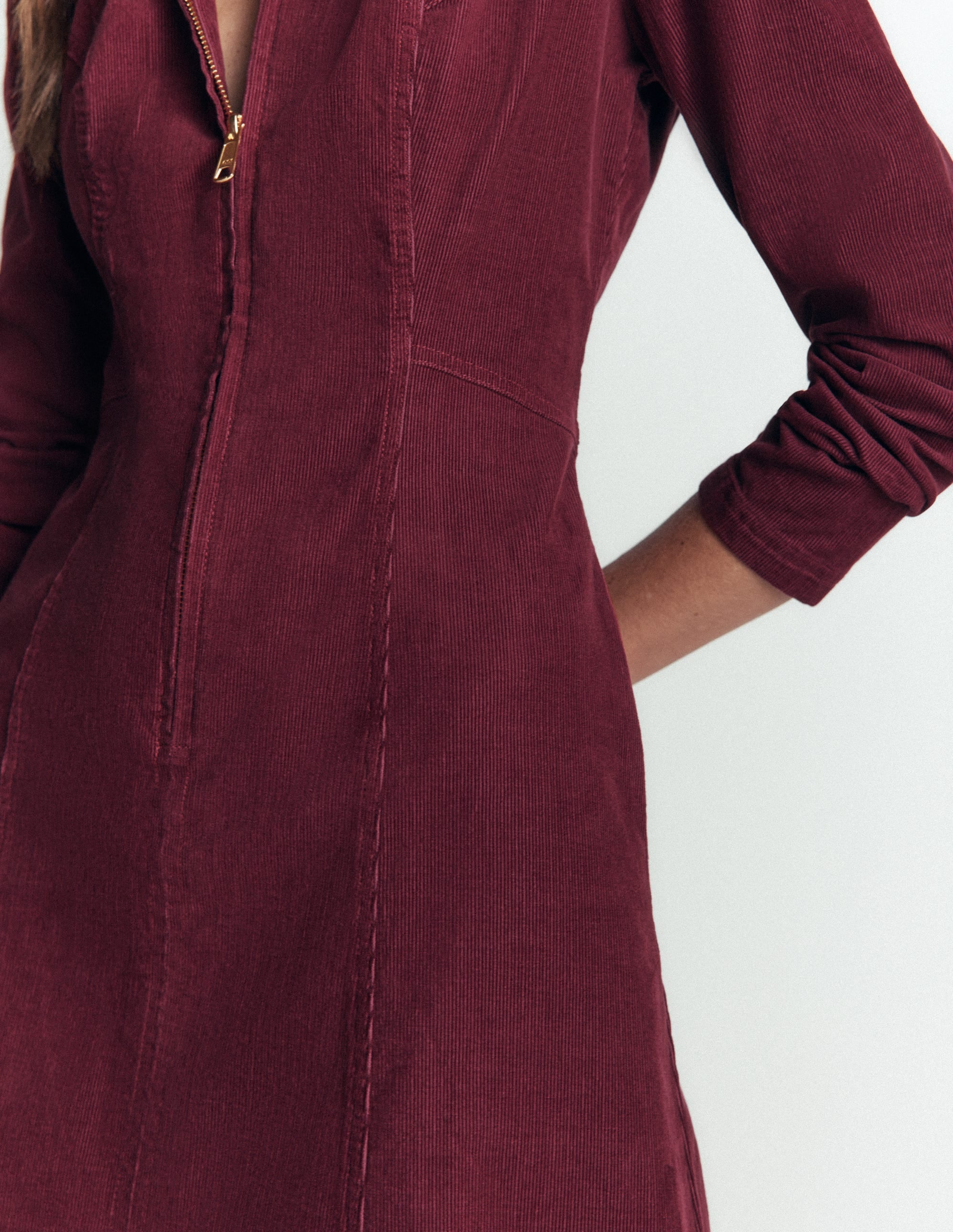Una Cord Midi Dress-Purple Potion