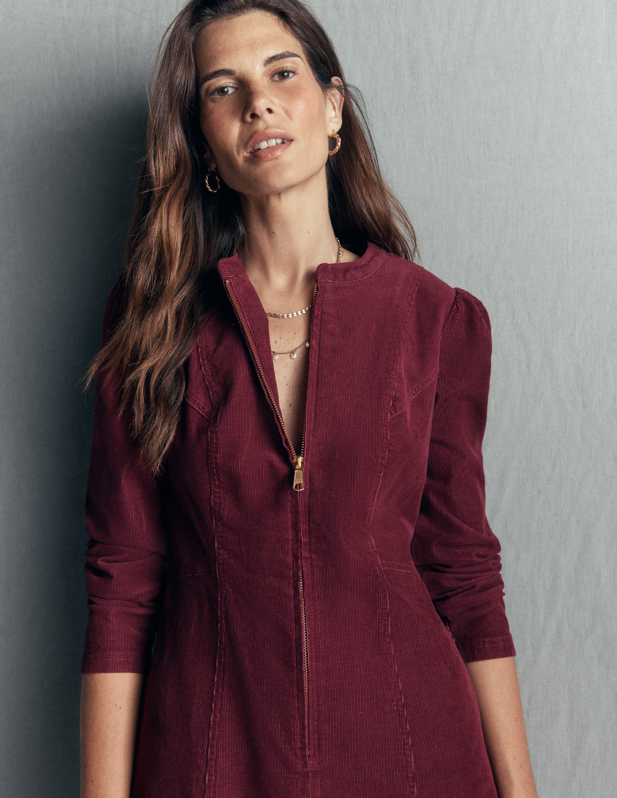 Una Cord Midi Dress-Purple Potion