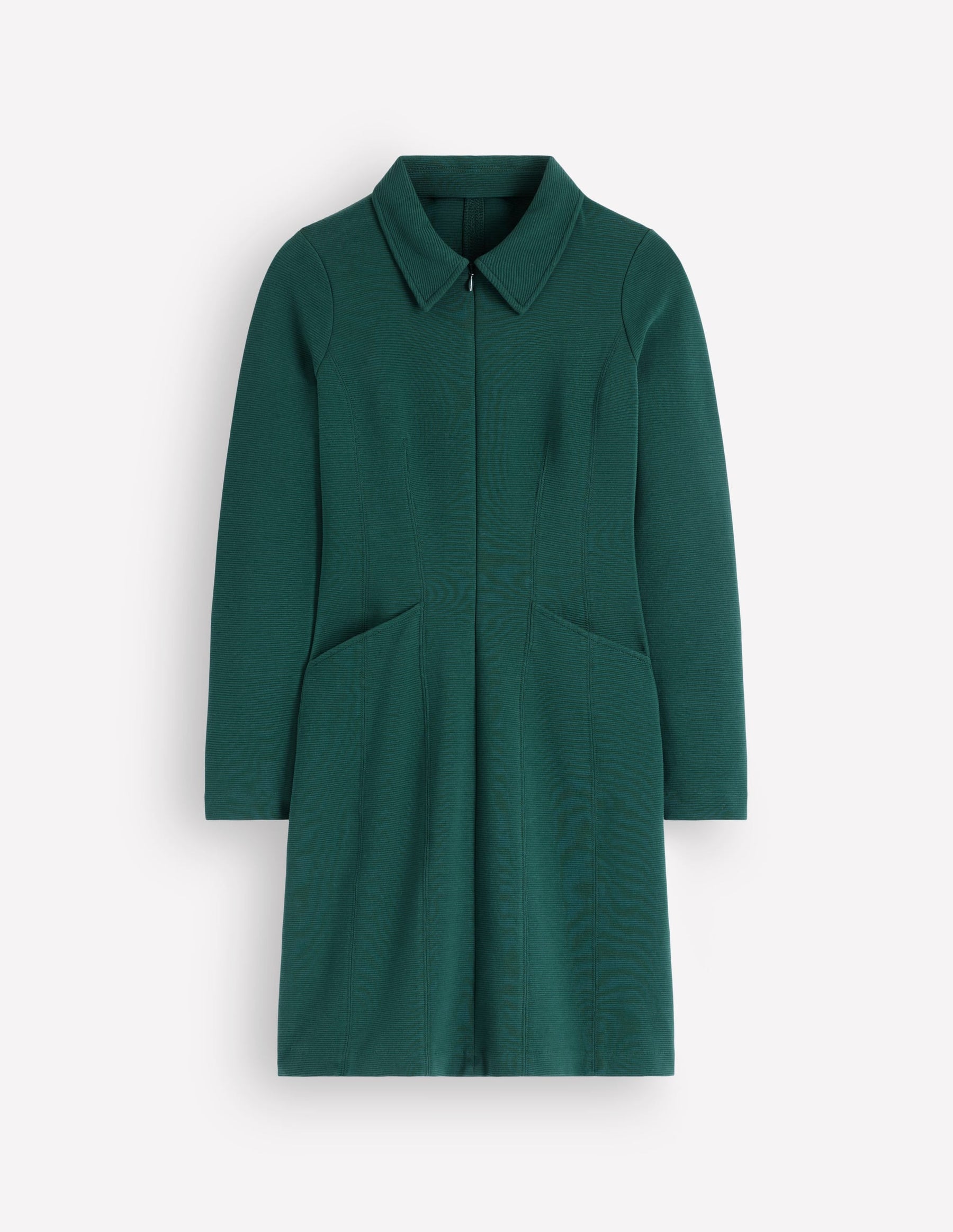 Nia Ottoman Long Sleeve Dress-Malachite green