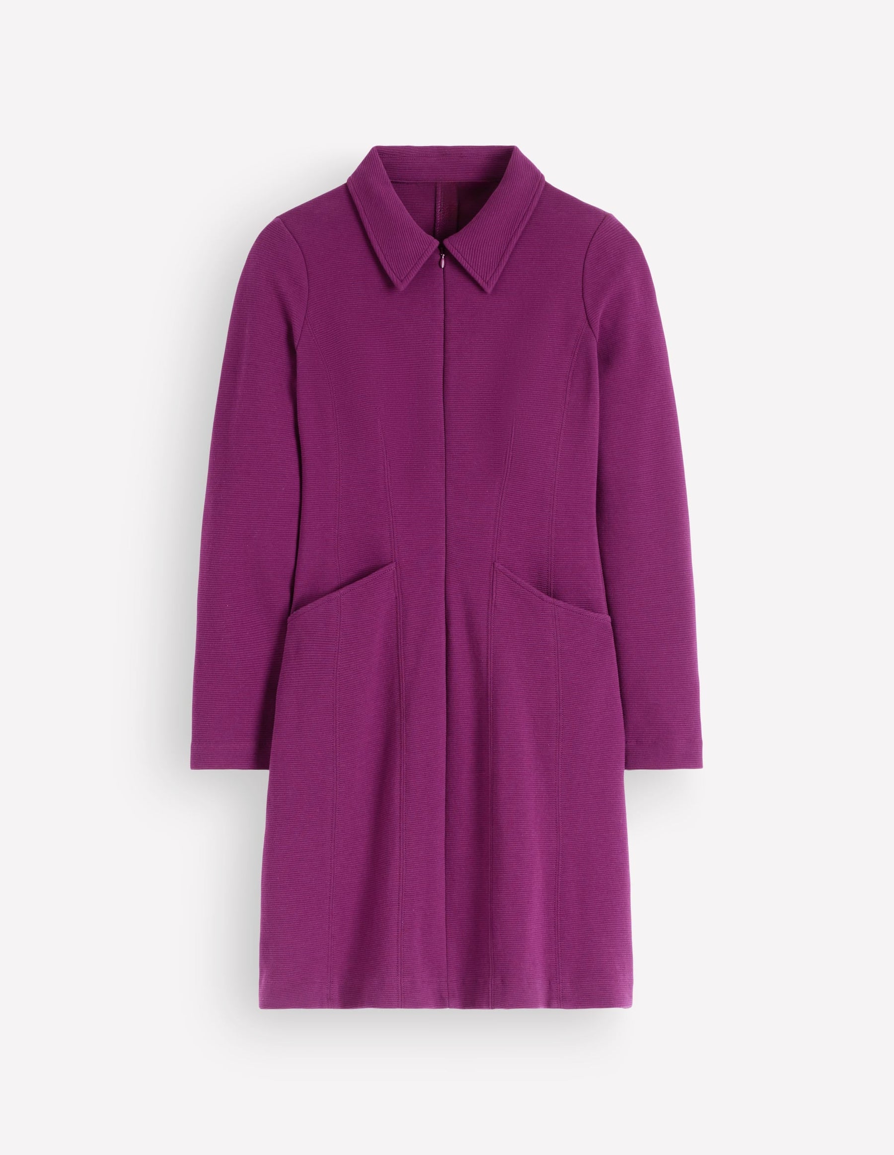 Nia Ottoman Long Sleeve Dress-Plum Jam