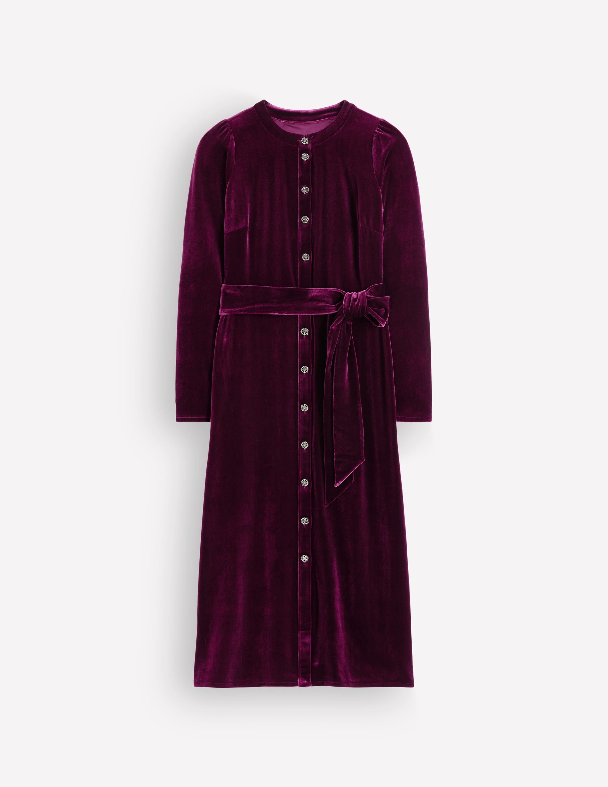 Honor Column Velvet Midi Dress-Port Royal