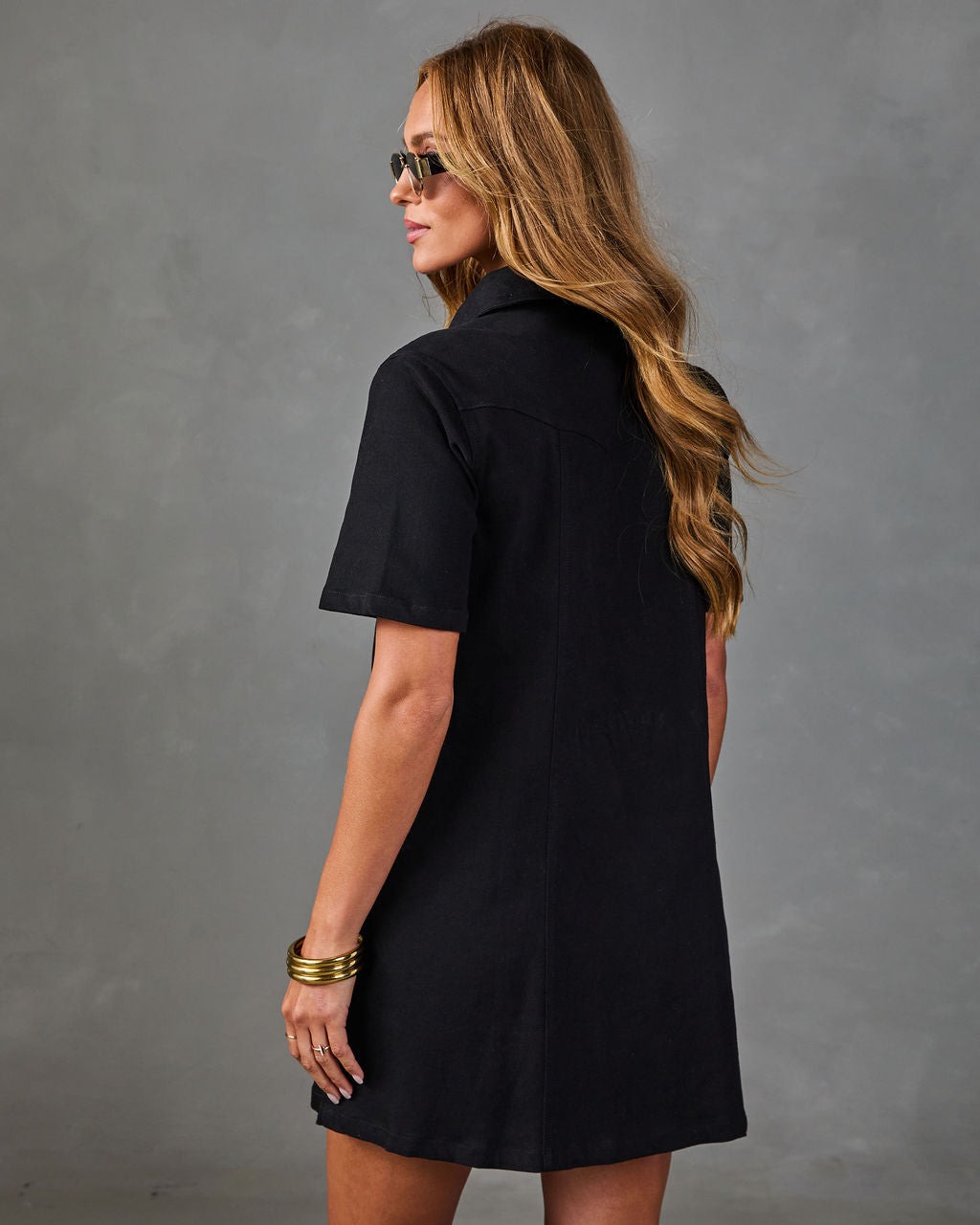Dariah Denim Mini Shirt Dress
