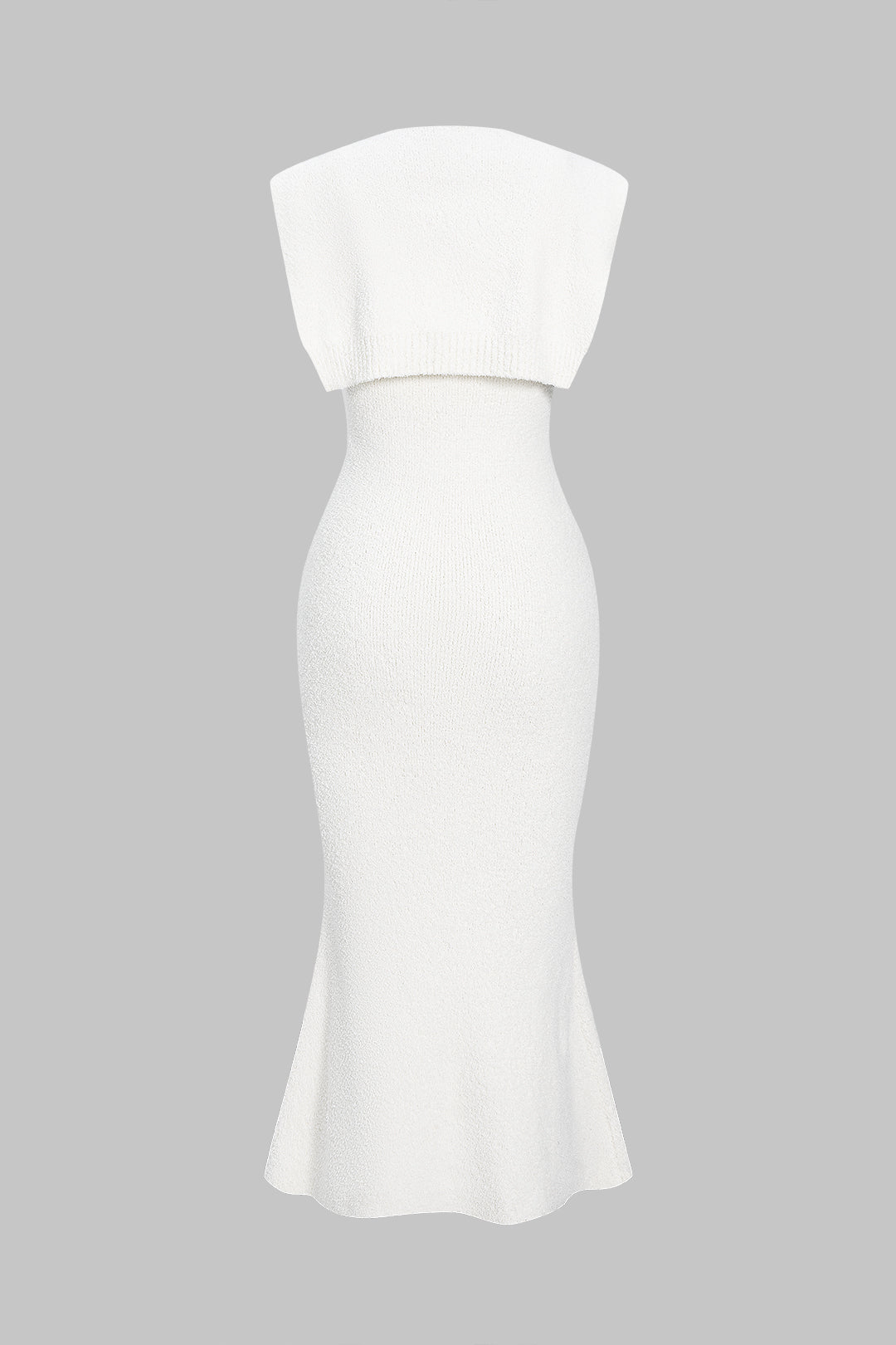 Knit Solid Sleeveless Maxi Dress With Tie Front Shawl