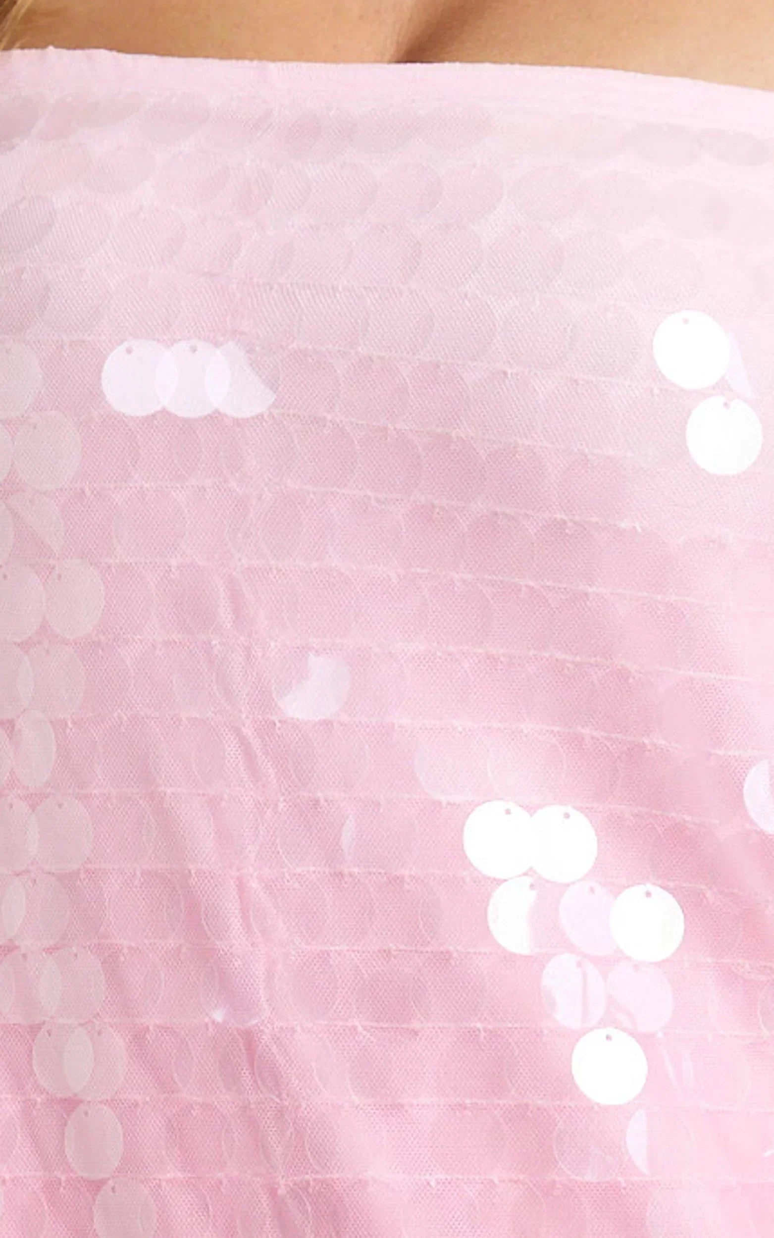 Rose Mini Dress - Ombre Sequin Shift Dress in Pink