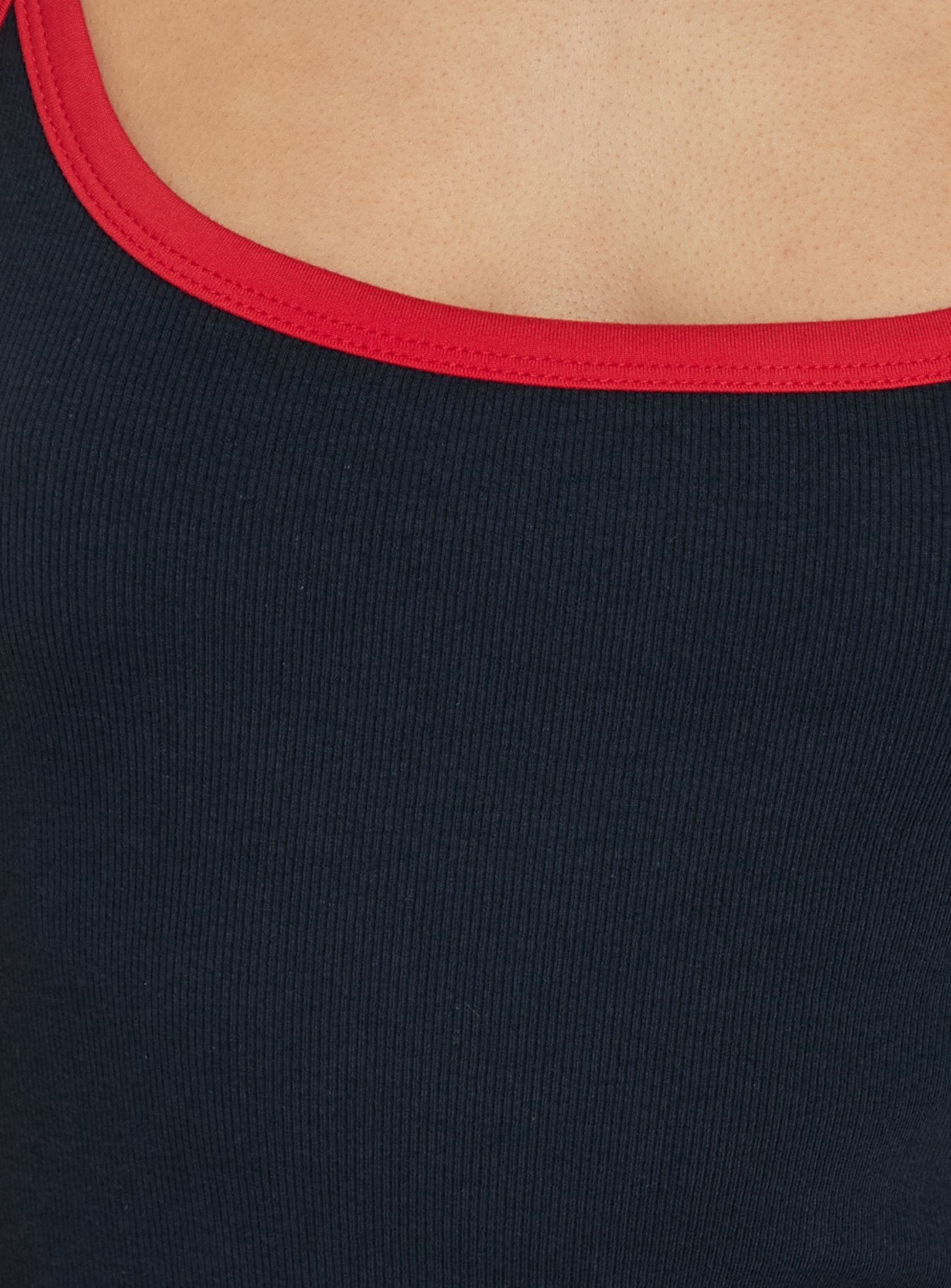 Giorgetta Contrast Trim Mini Dress Navy / Red