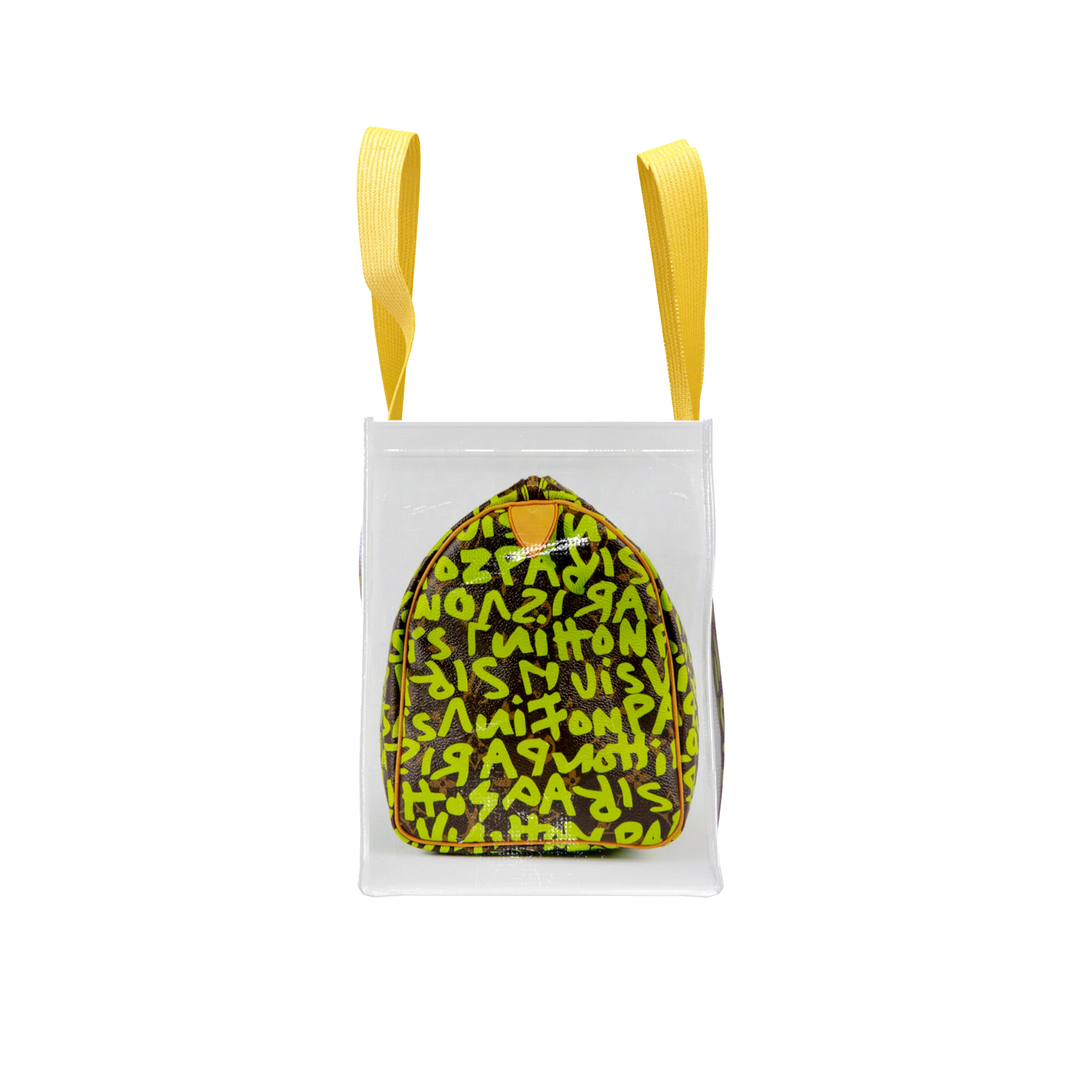 Tita Elvie Duffle Grocery Bag, Brown Canvas, Large