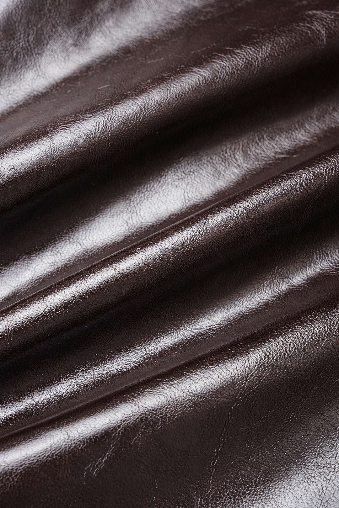 Faux Leather High Waist Button Zipper Skirt