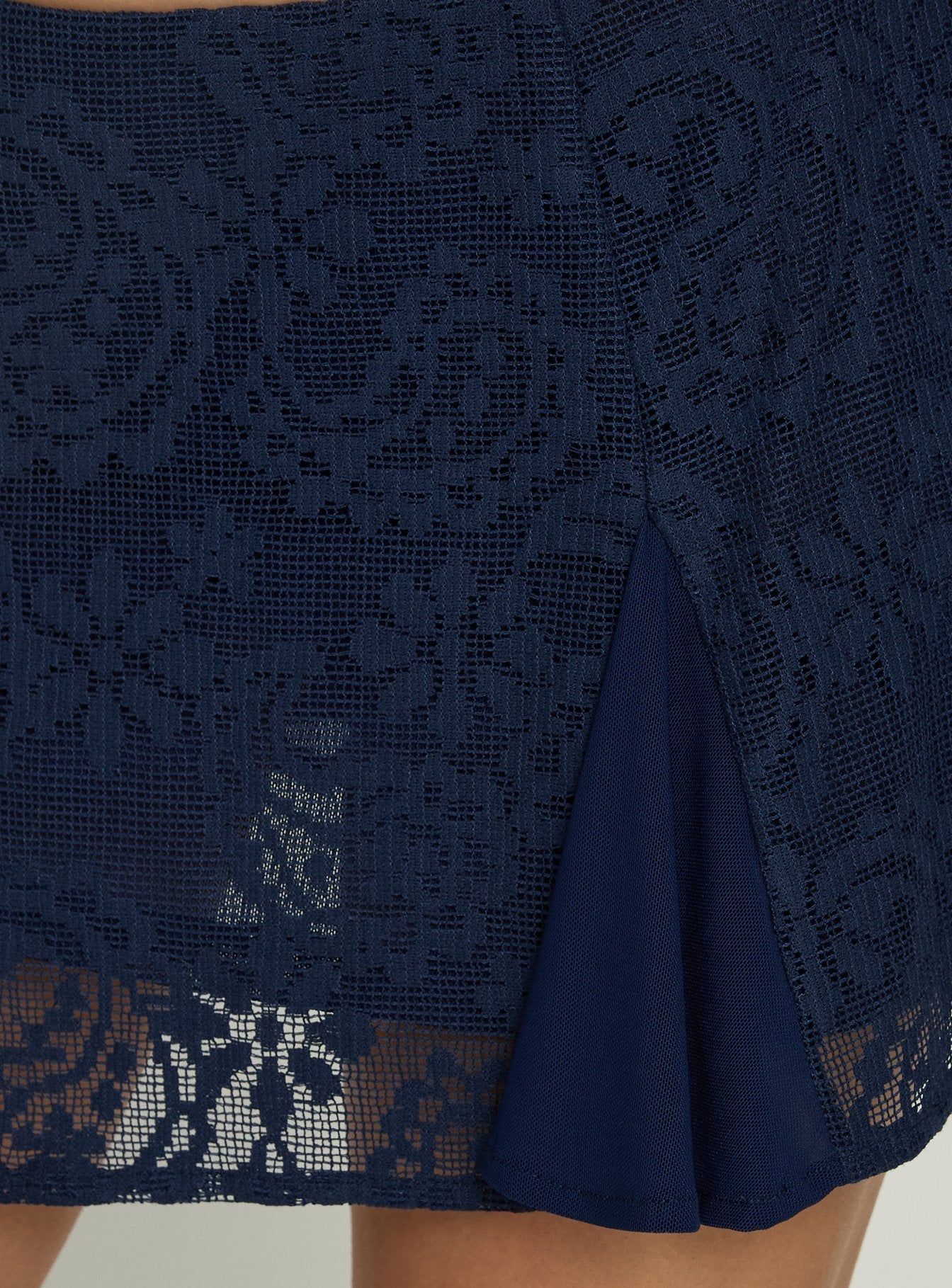 Quani Lace Mini Skirt Navy