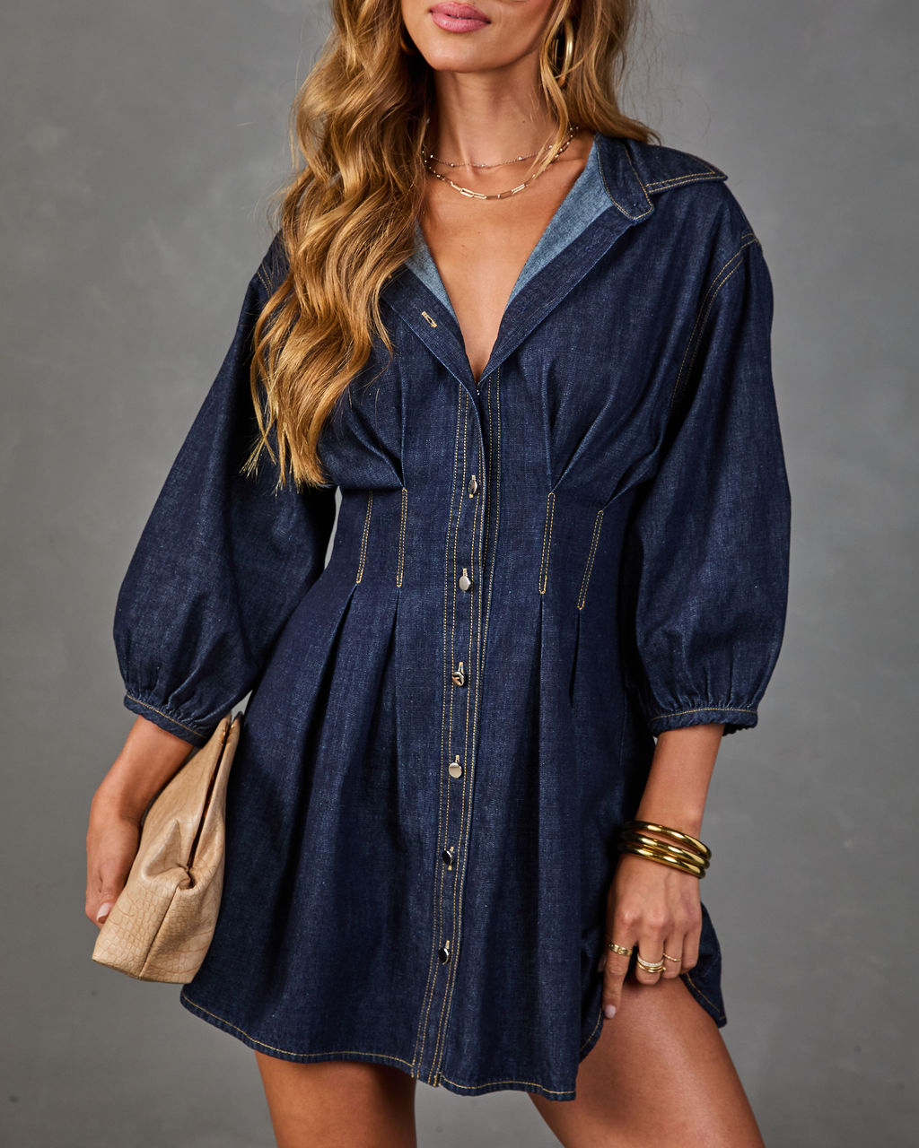 Marilynn Denim Mini Dress