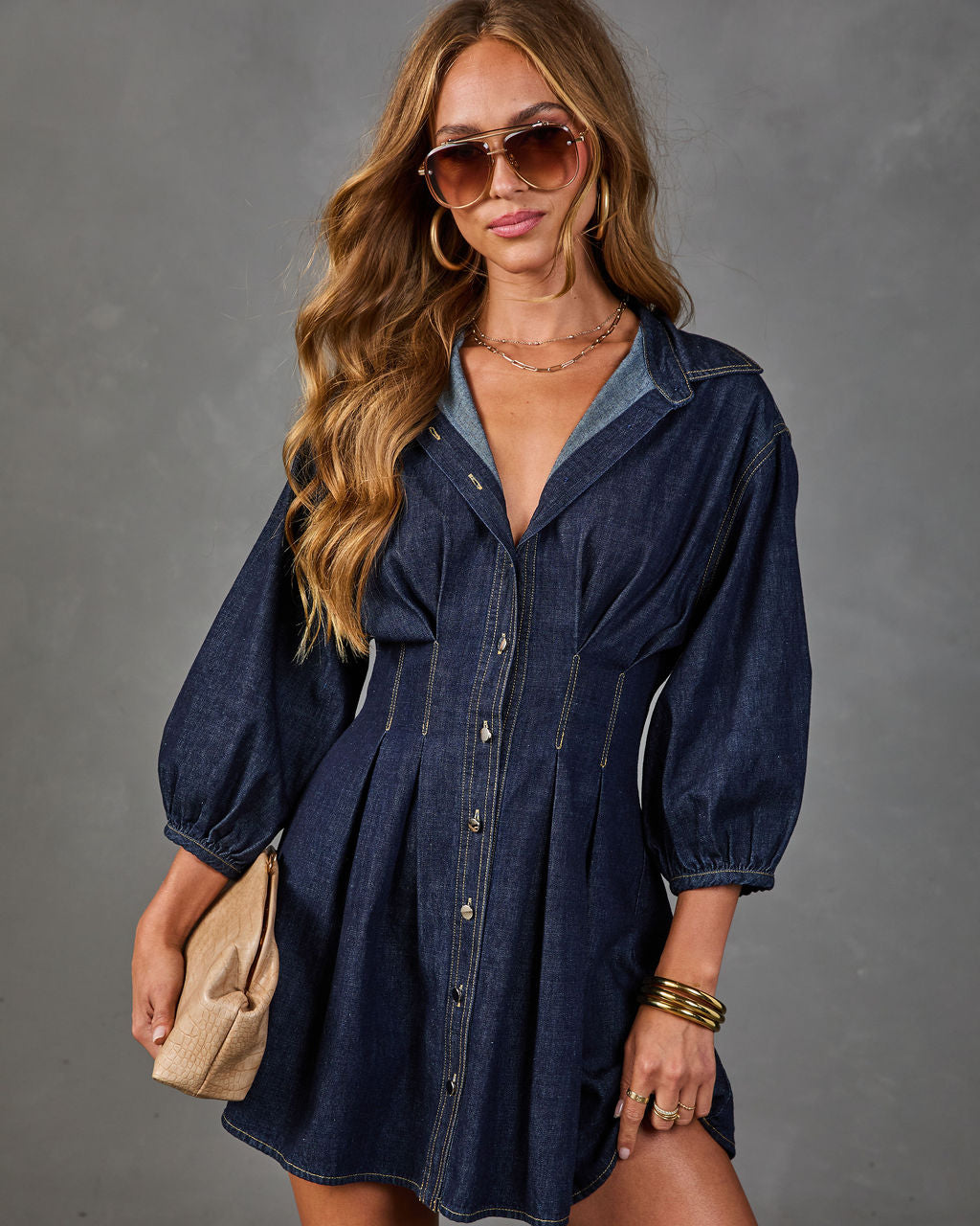 Marilynn Denim Mini Dress
