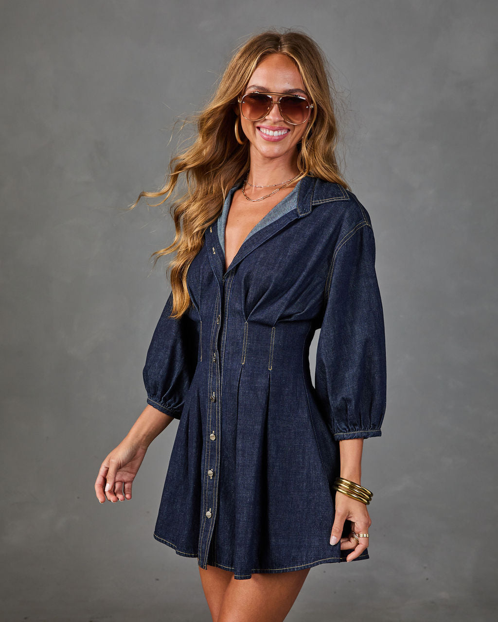 Marilynn Denim Mini Dress