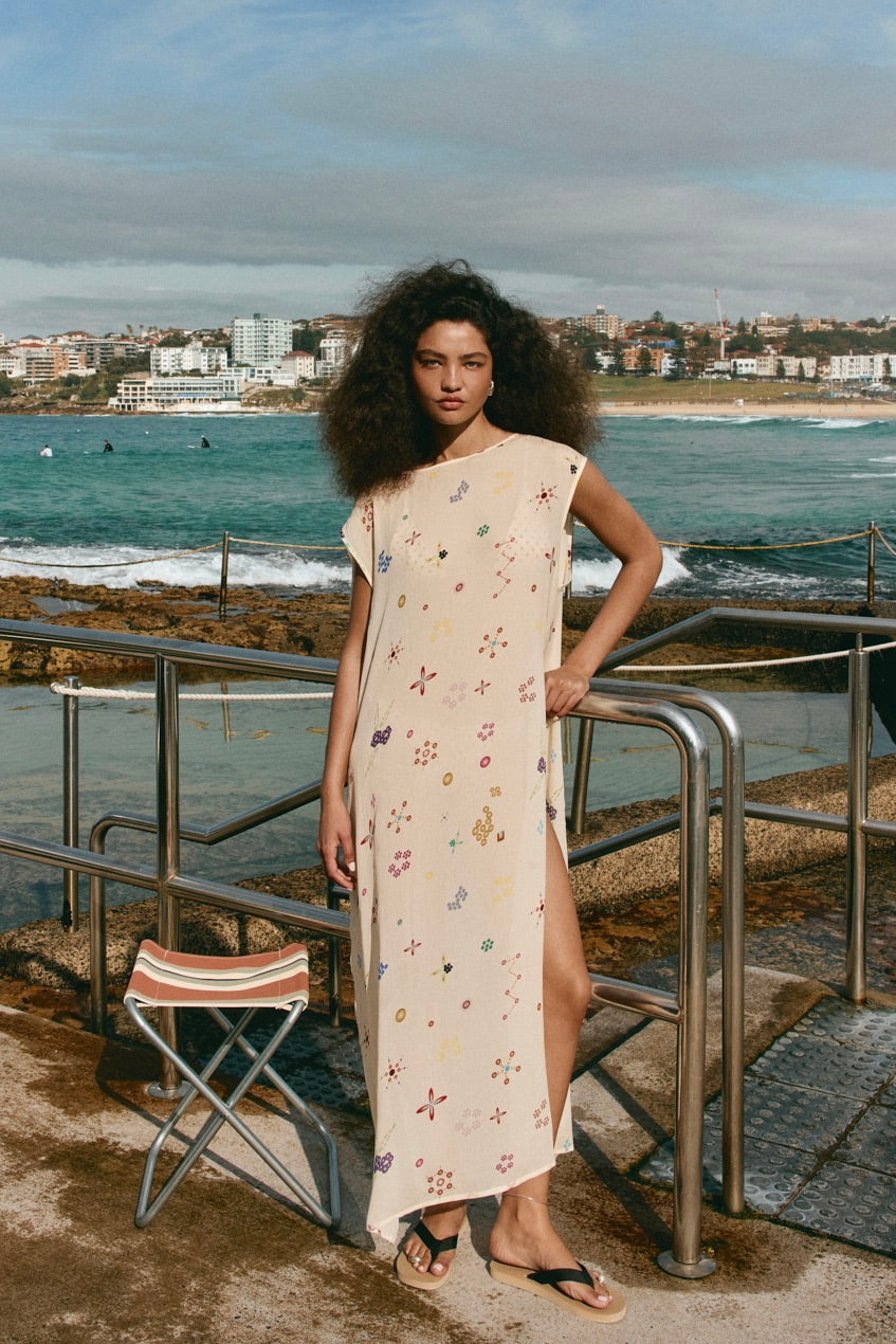 Solaire Sheer Maxi Dress Pia