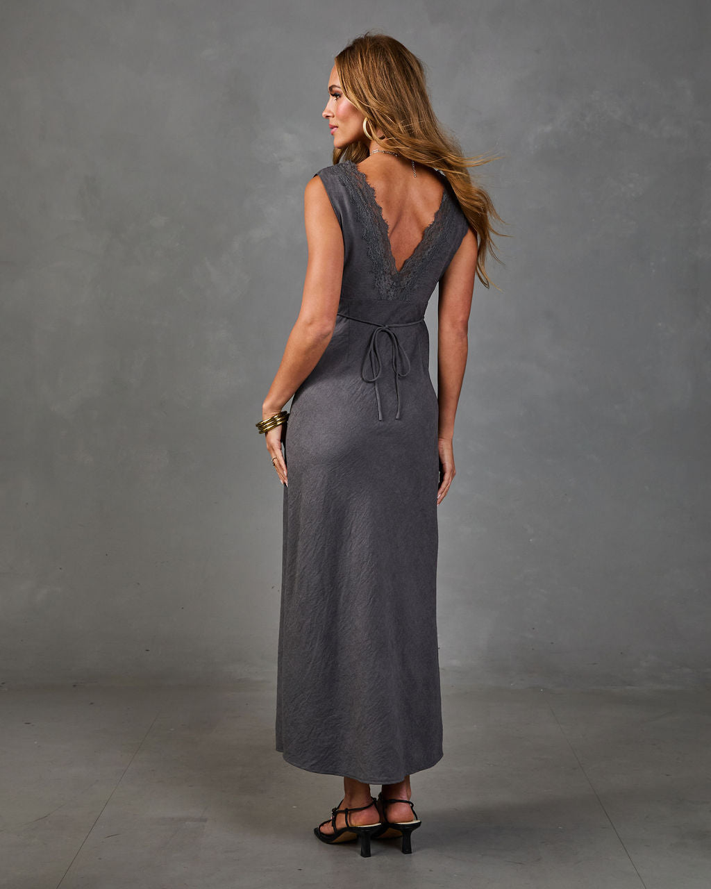 Adelina Lace Trim Maxi Dress