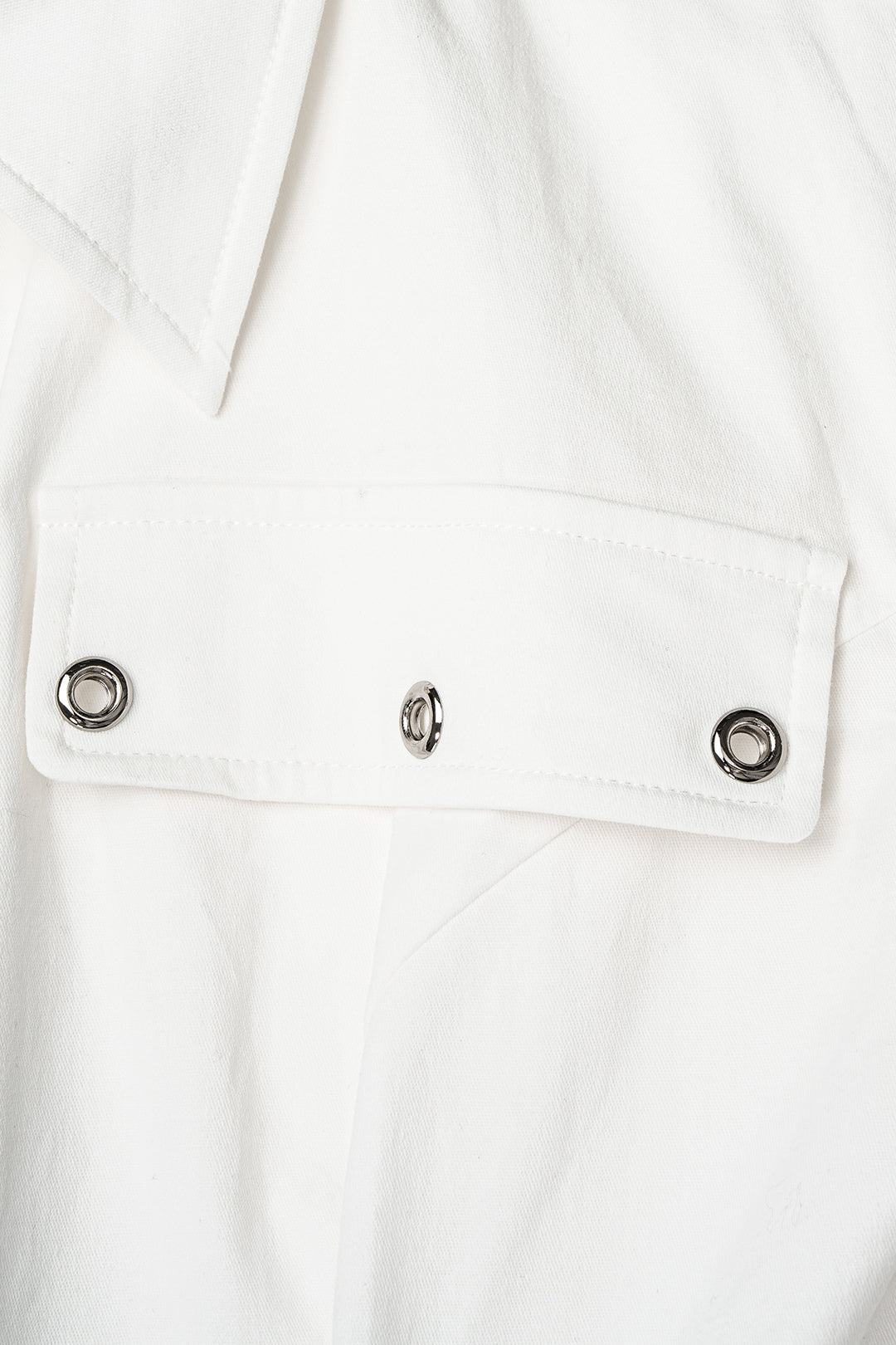 Lapel Fake Pocket Button Long Sleeve Midi Dress