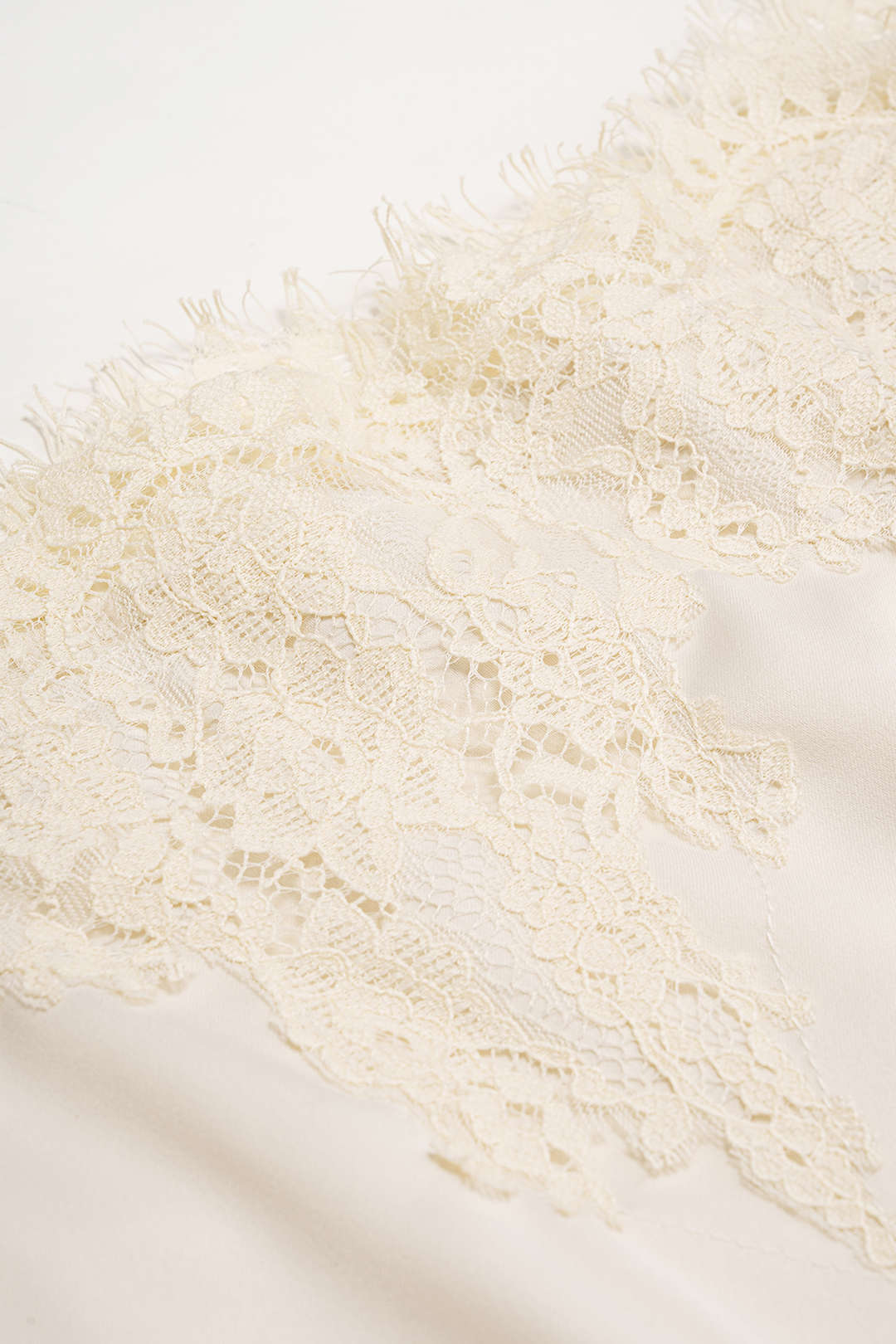 Lace Trim Patchwork Shawl And Shirred Waistband Skirt Set
