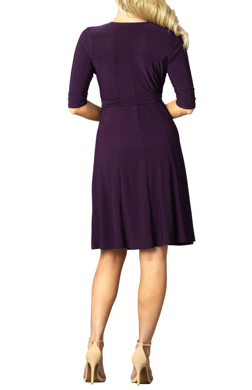 Essential Wrap Dress in Plum Passion