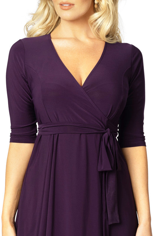 Essential Wrap Dress in Plum Passion