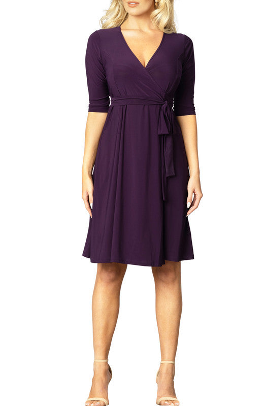 Essential Wrap Dress in Plum Passion
